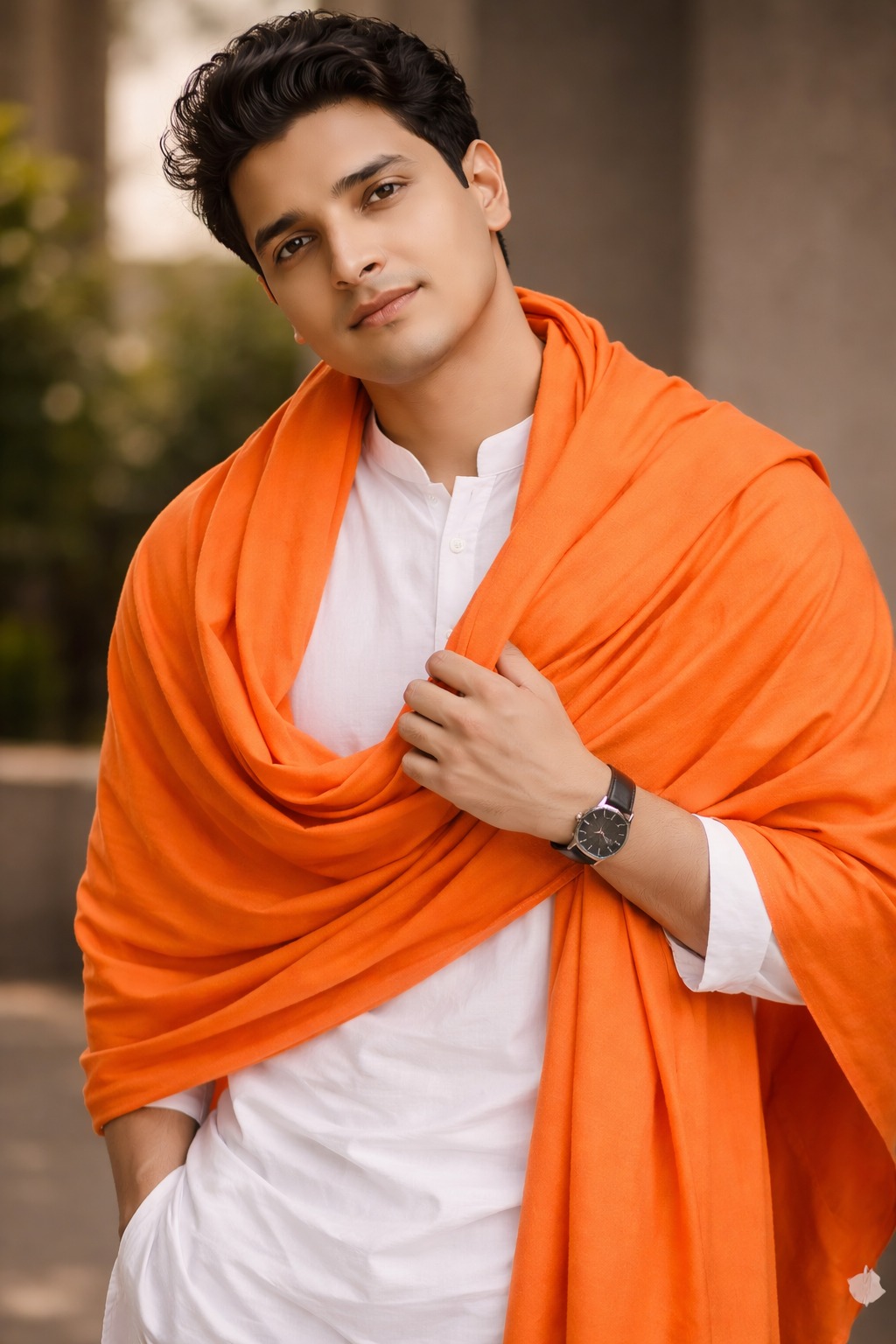 Orange shawl