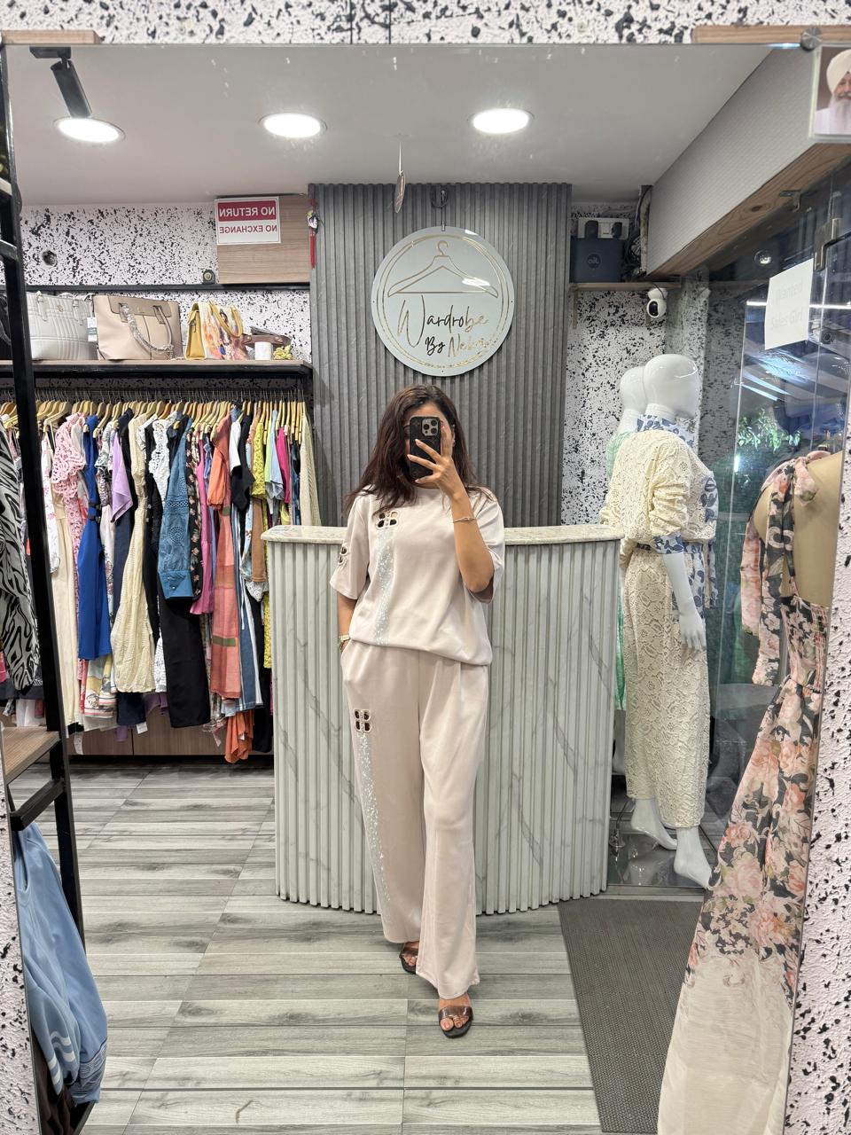 Wardrobe By Neha - Coord Set Cream Colour