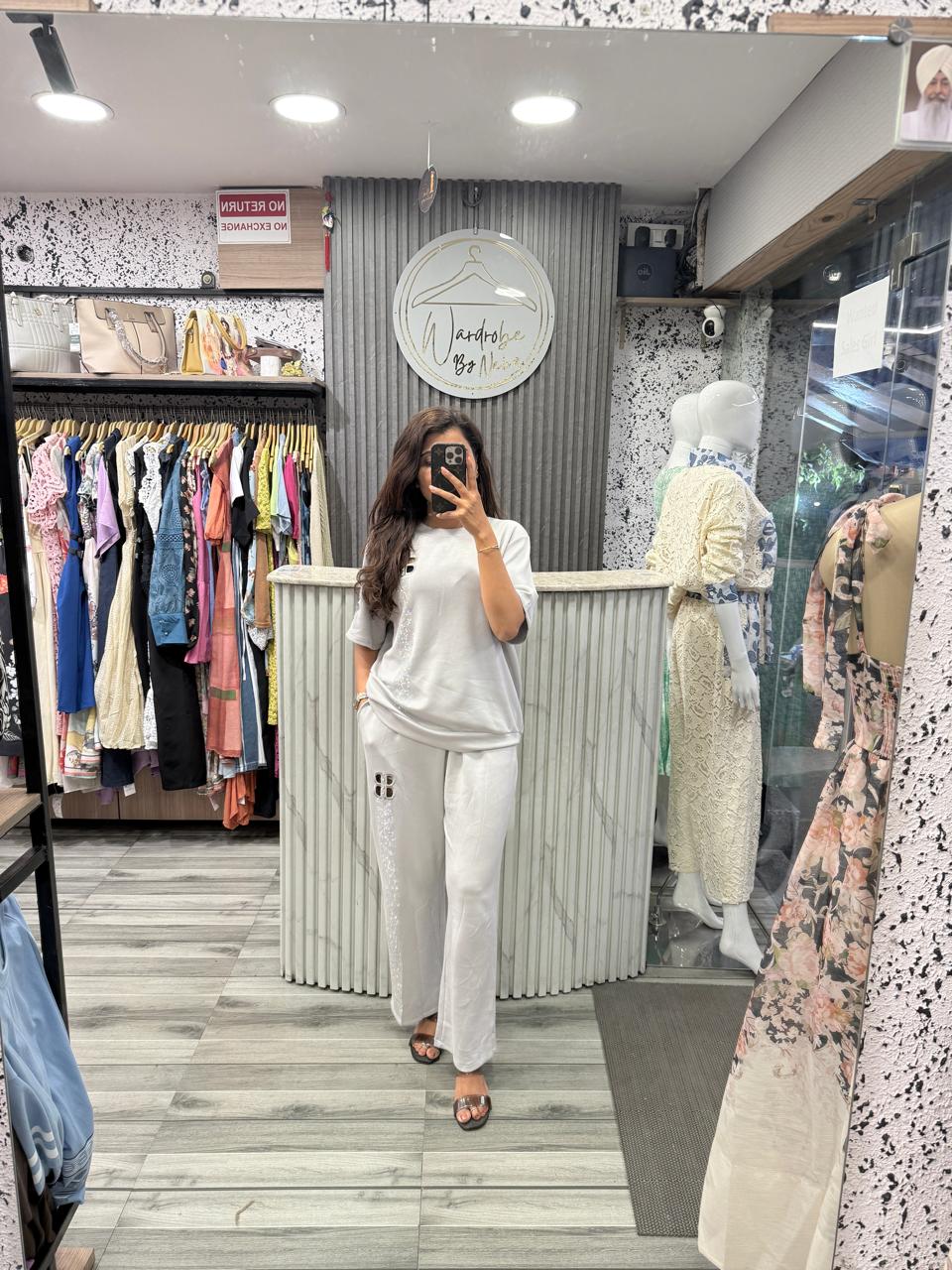 Wardrobe By Neha - Coord Set White Colour