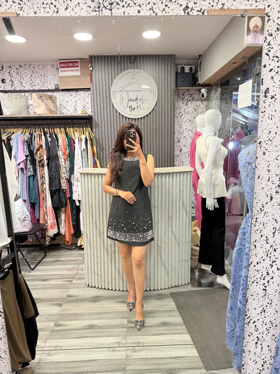 Wardrobe By Neha - Short Dress Black