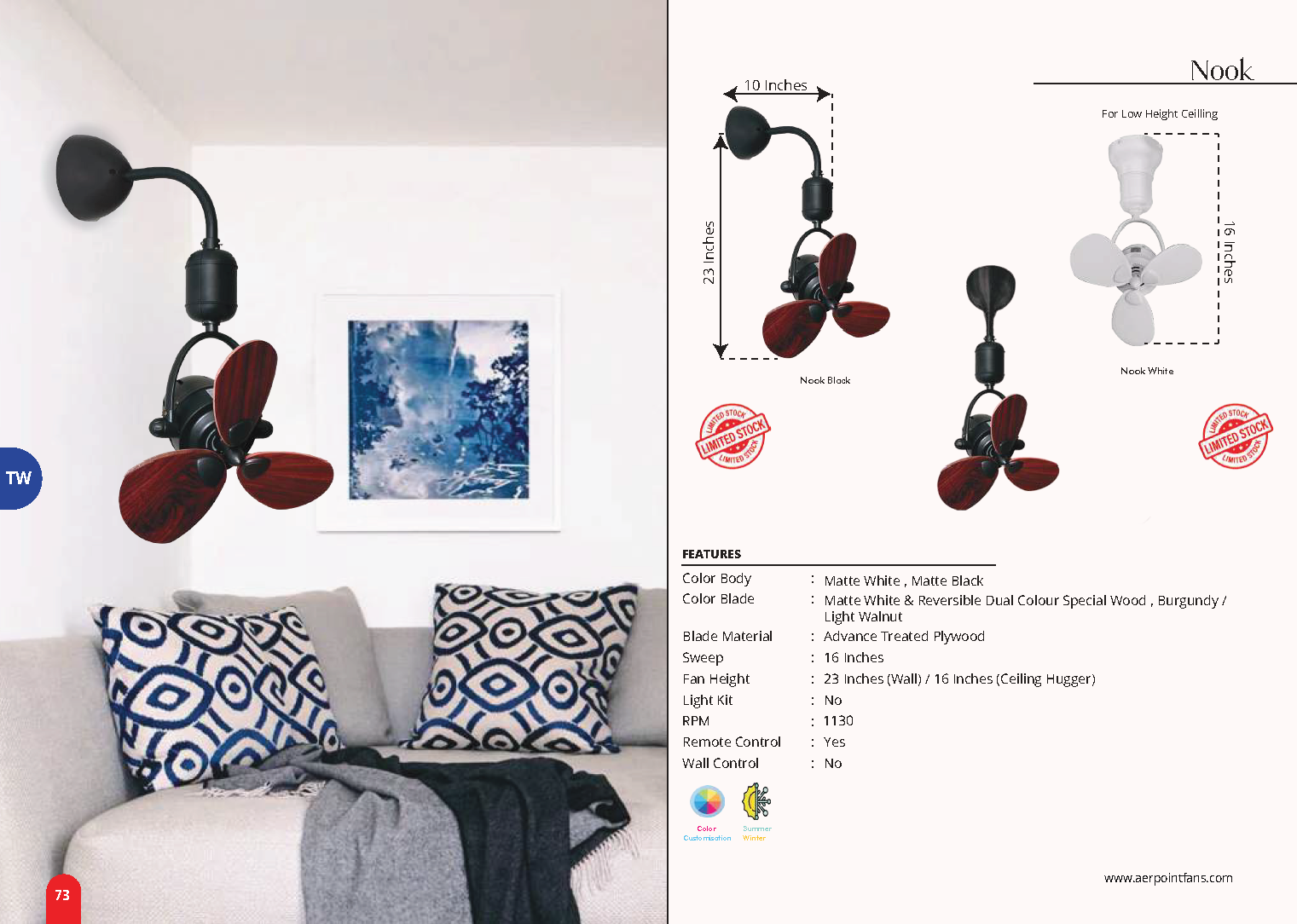 Beyond Lights - Nook Wall Fan