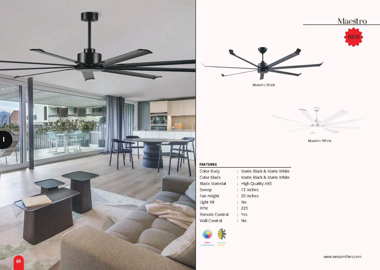 Beyond Lights - Maestro Ceiling Fan