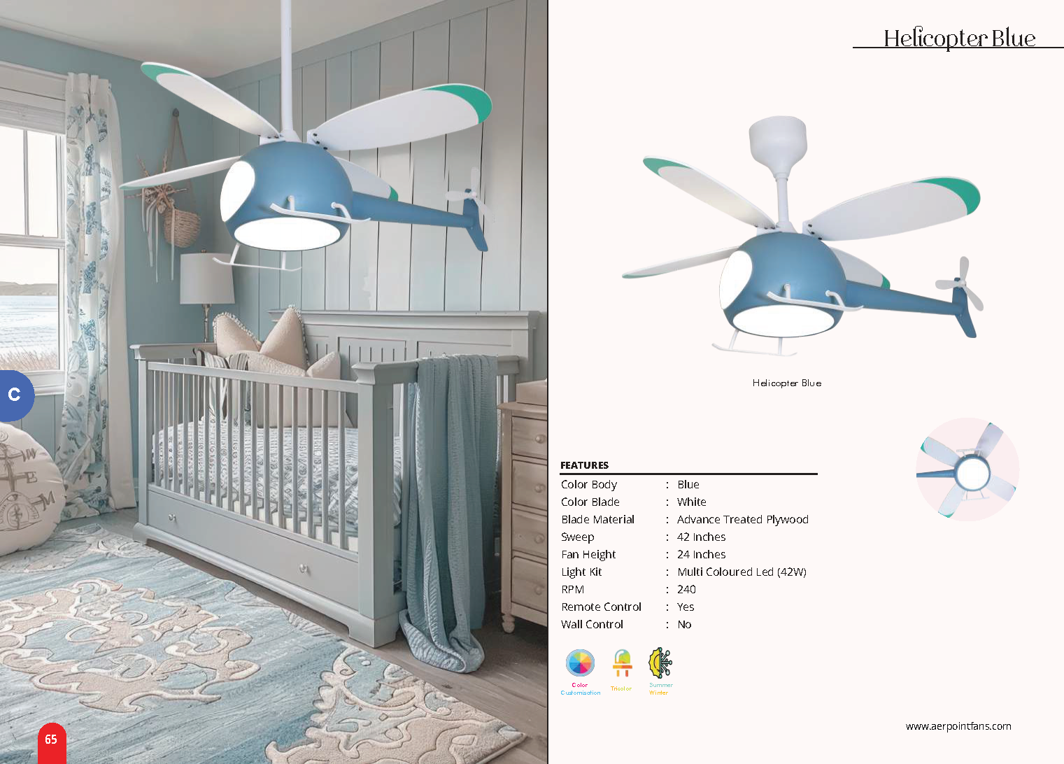 Beyond Lights - Helicopter Blue Fan