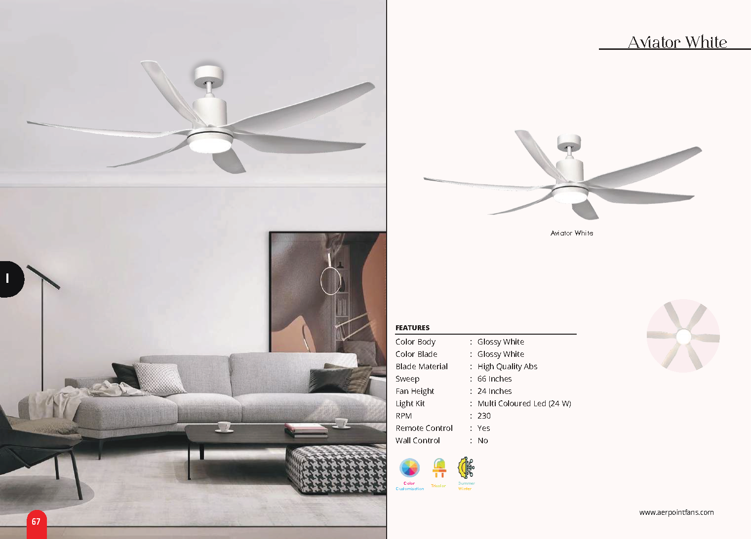 Beyond Lights - Aviator Ceiling Fan