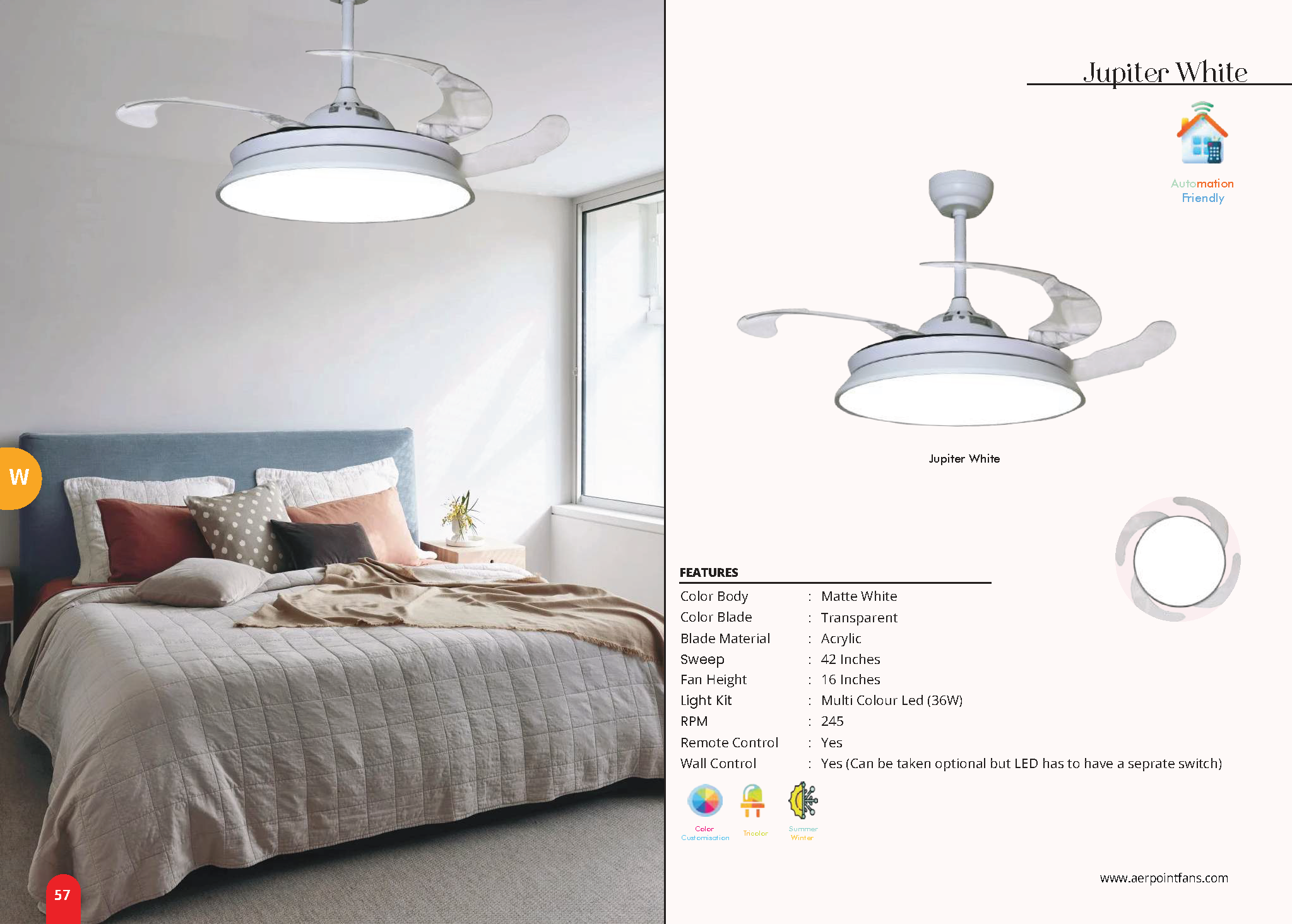 Beyond Lights - Jupiter White Fan