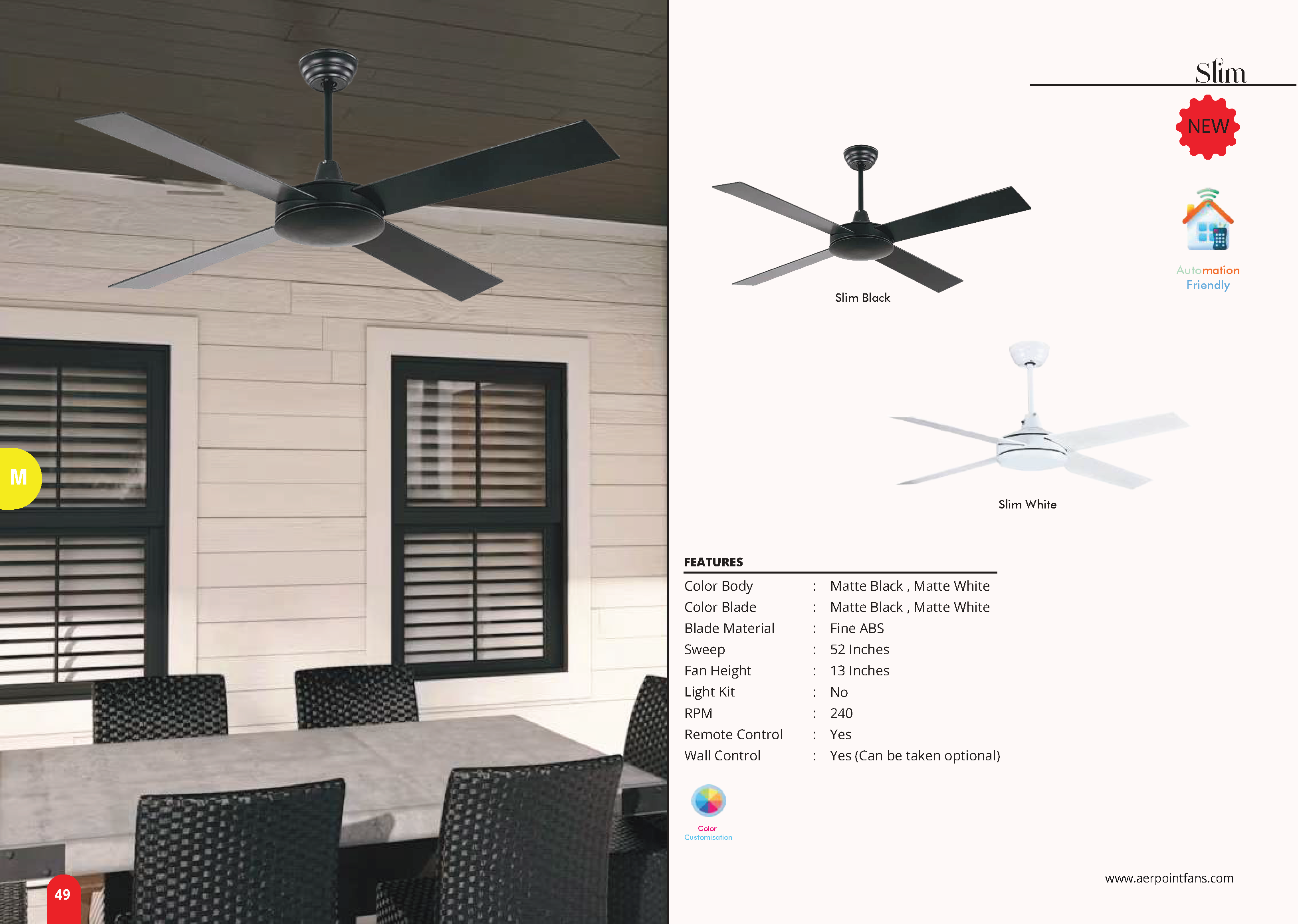 Beyond Lights - Slim Ceiling Fan