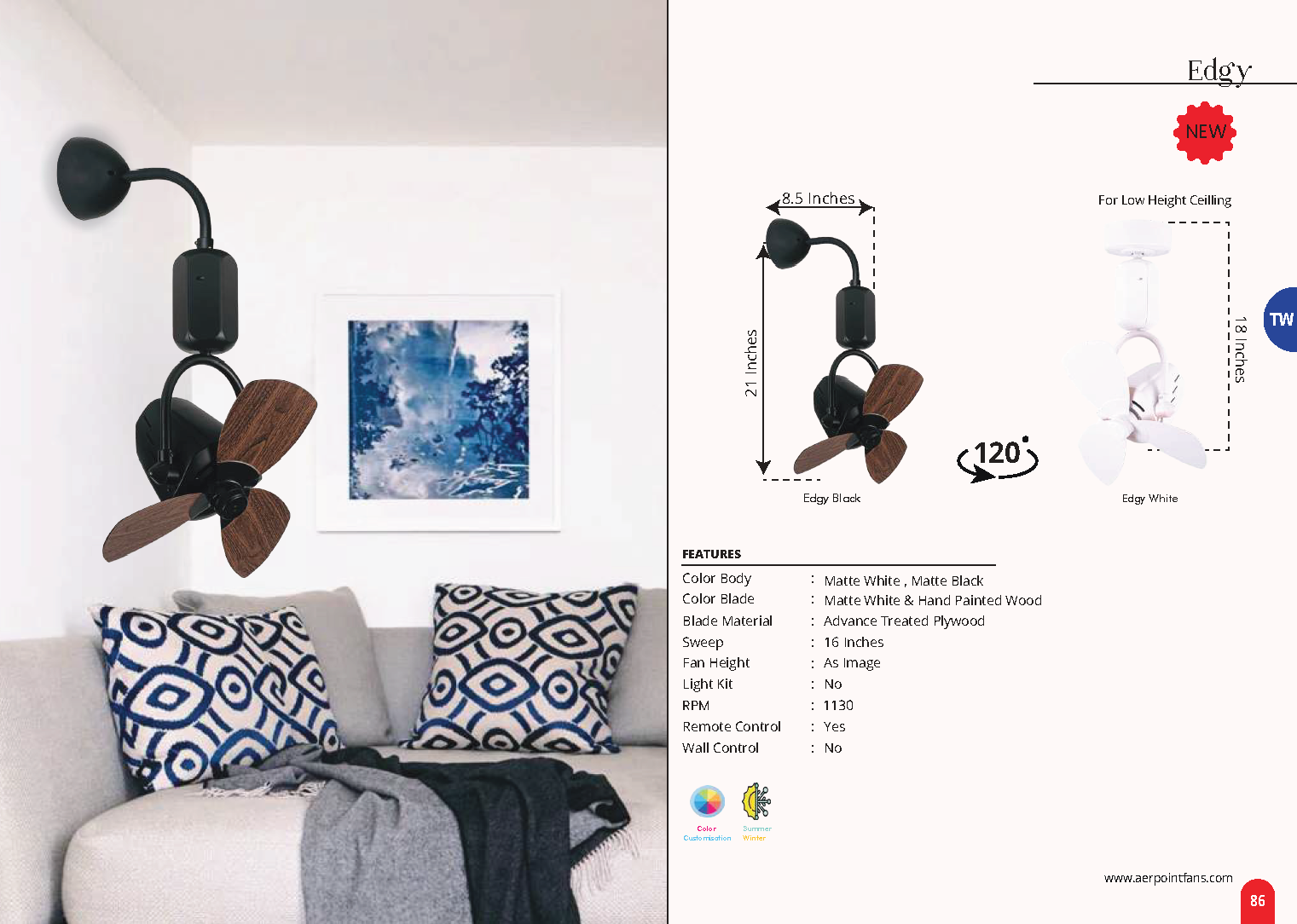 Beyond Lights - Edgy Wall Fan