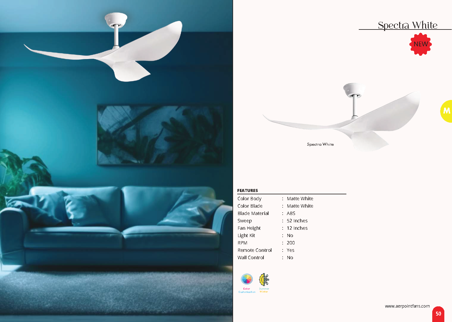 Beyond Lights - Matte White Fan