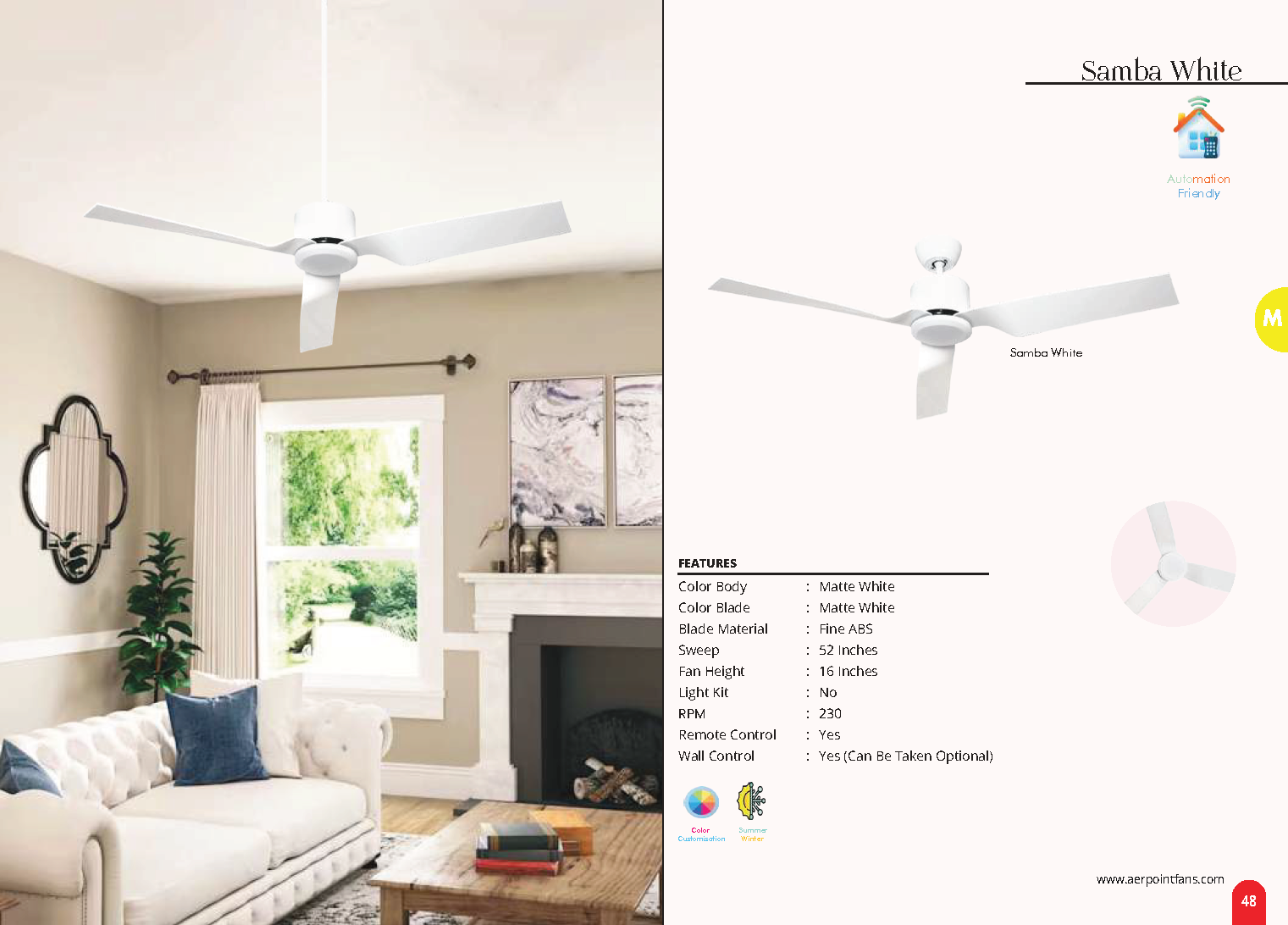 Beyond Lights - Samba White Fan