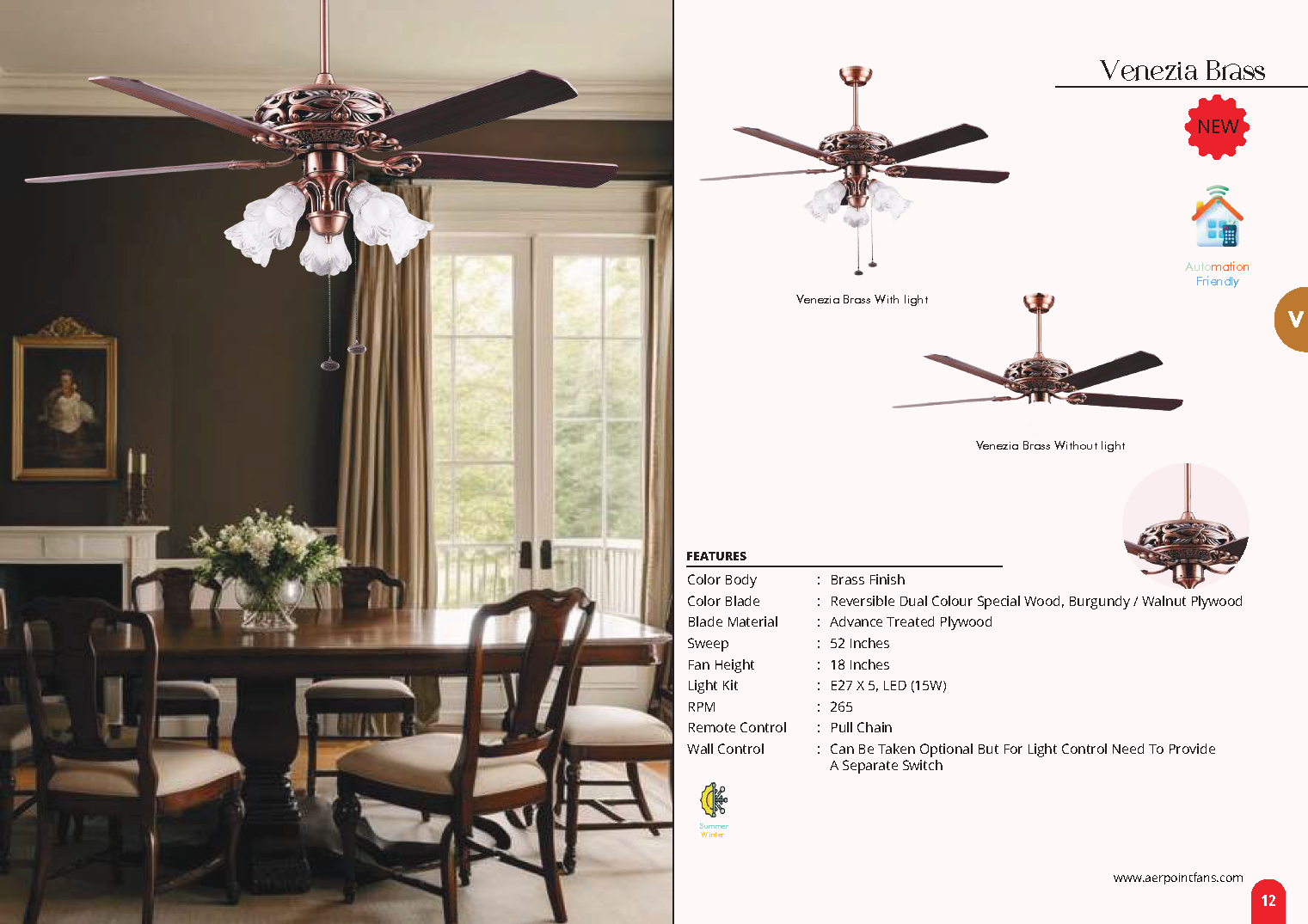 Brass Ceiling Fan