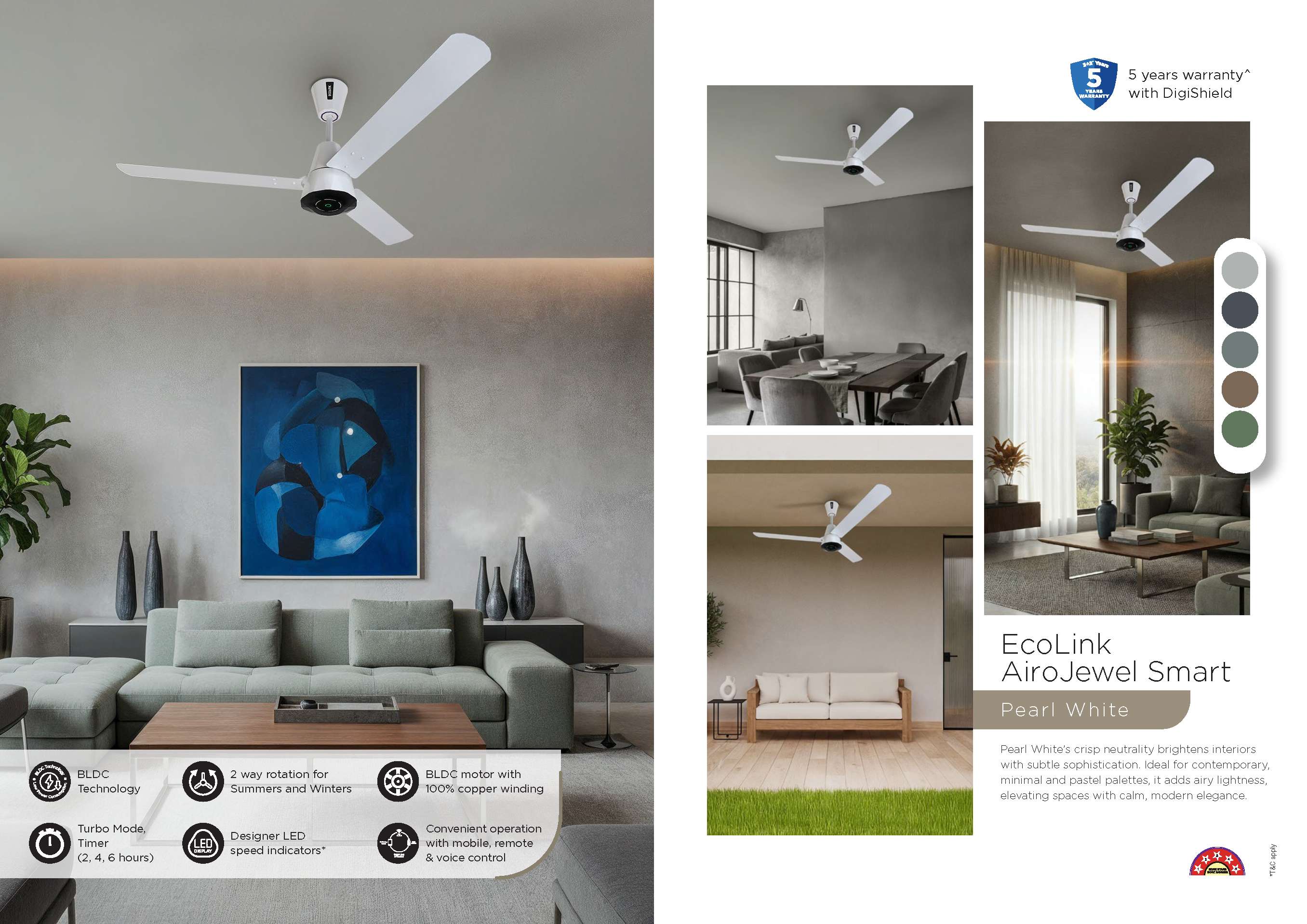 Beyond Lights - Pearl White Fan