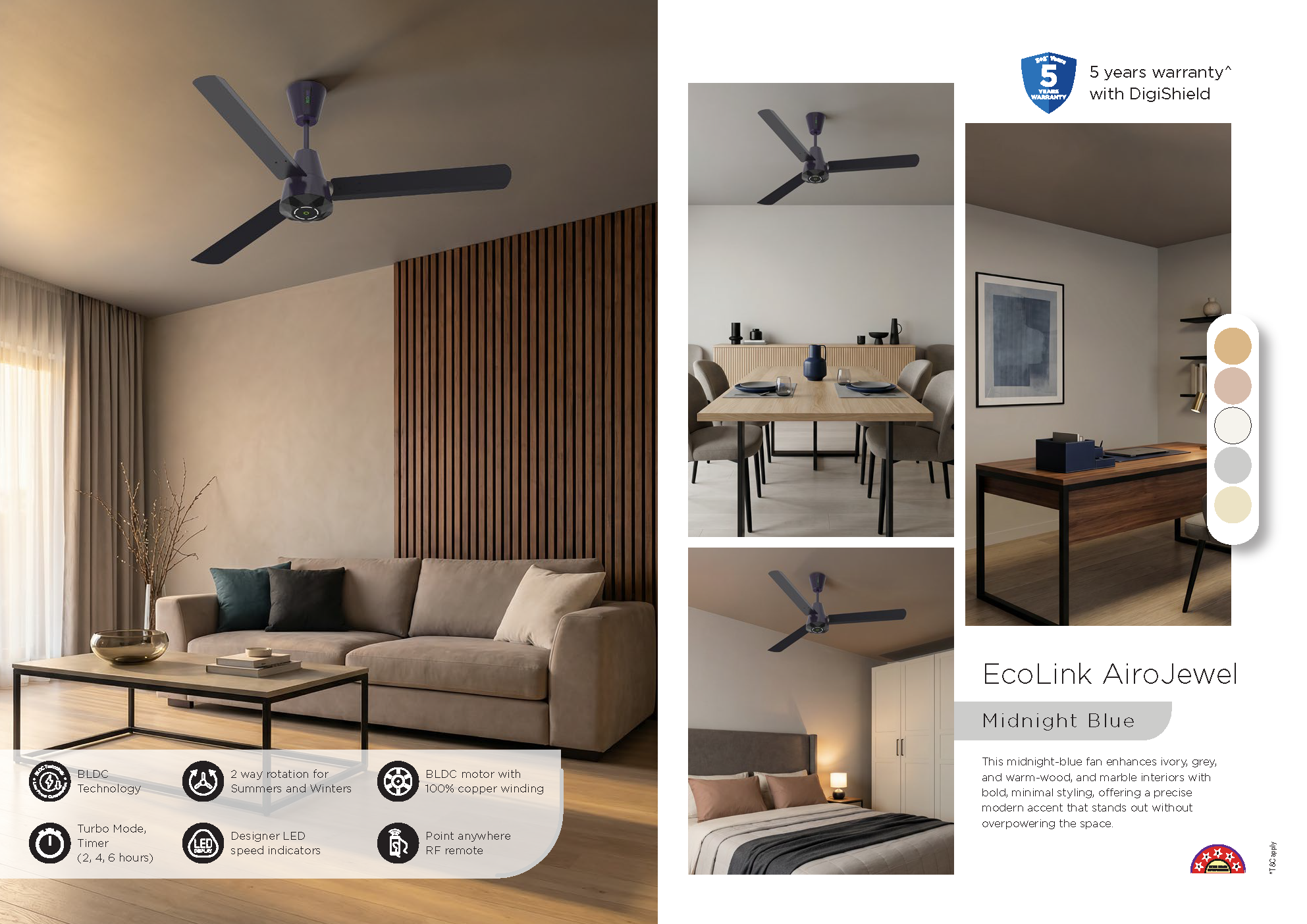 Beyond Lights - Midnight Blue Fan