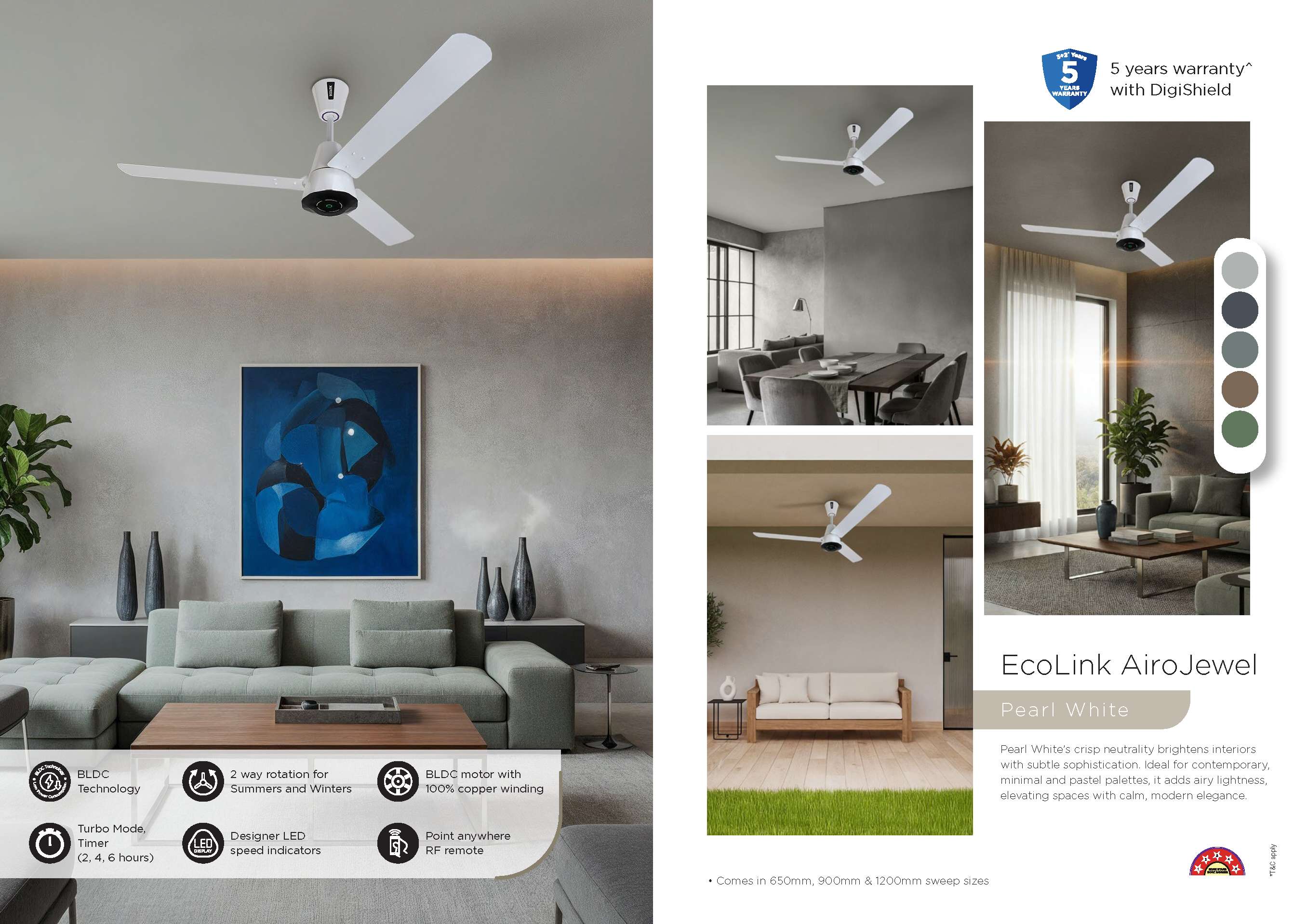 Beyond Lights - White Ceiling Fan