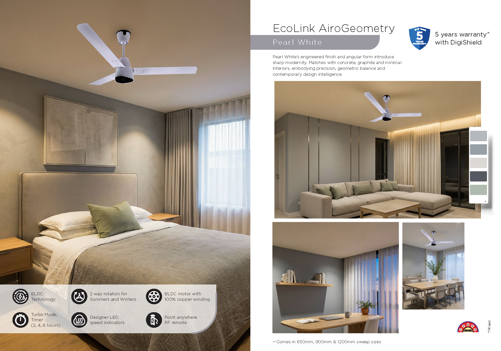 Beyond Lights - Pearl White Fan