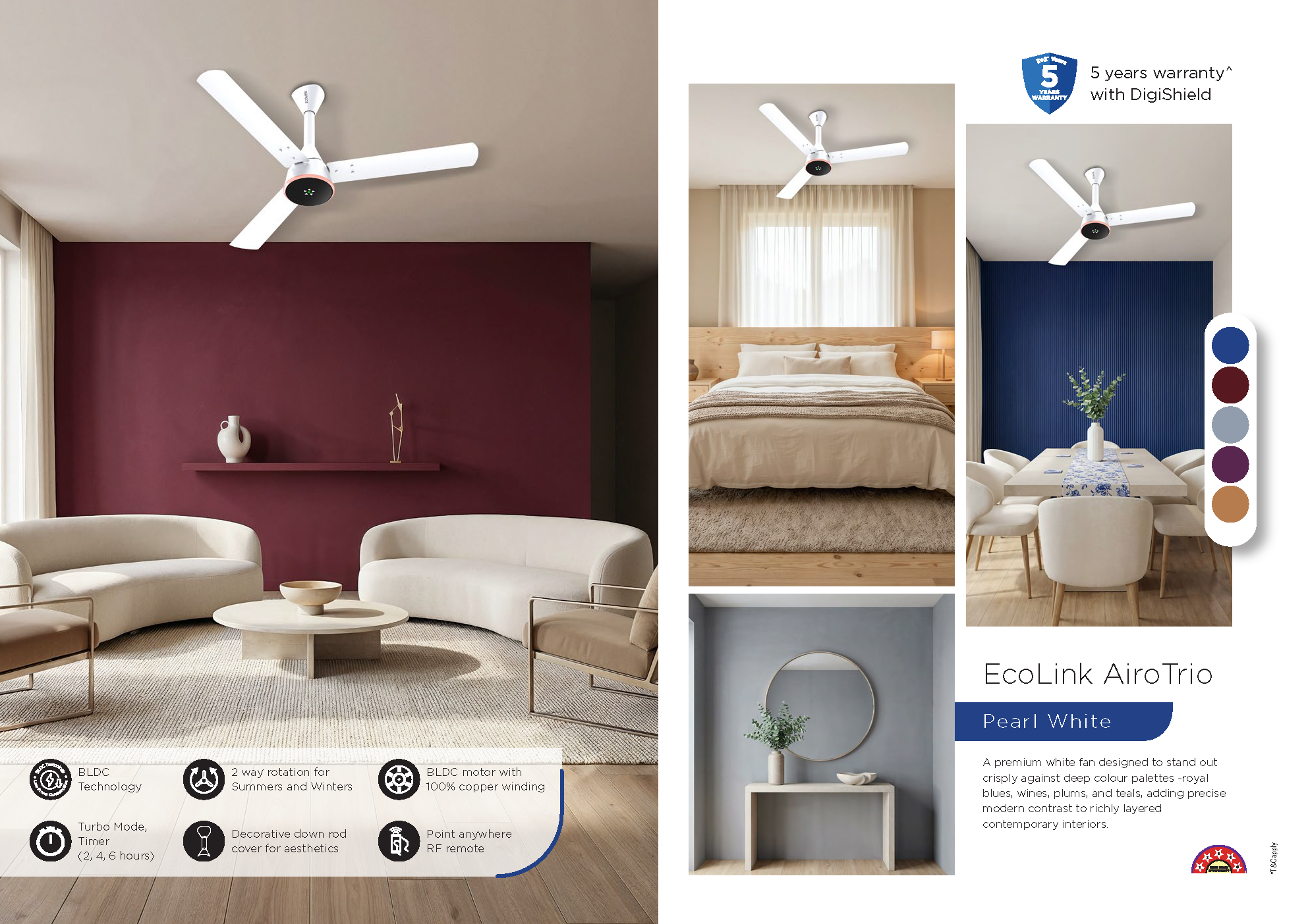 Beyond Lights - White Ceiling Fan