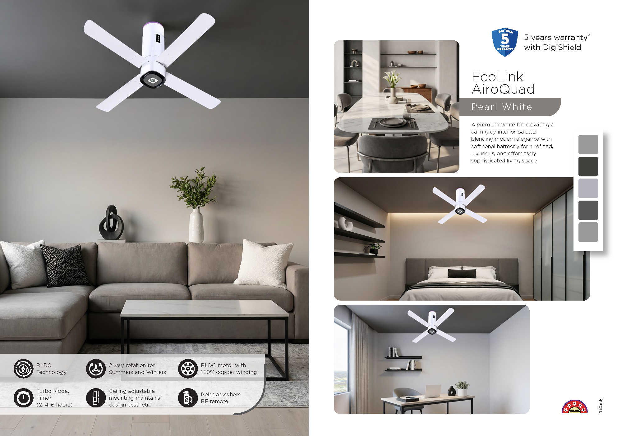 Beyond Lights - Pearl White Fan