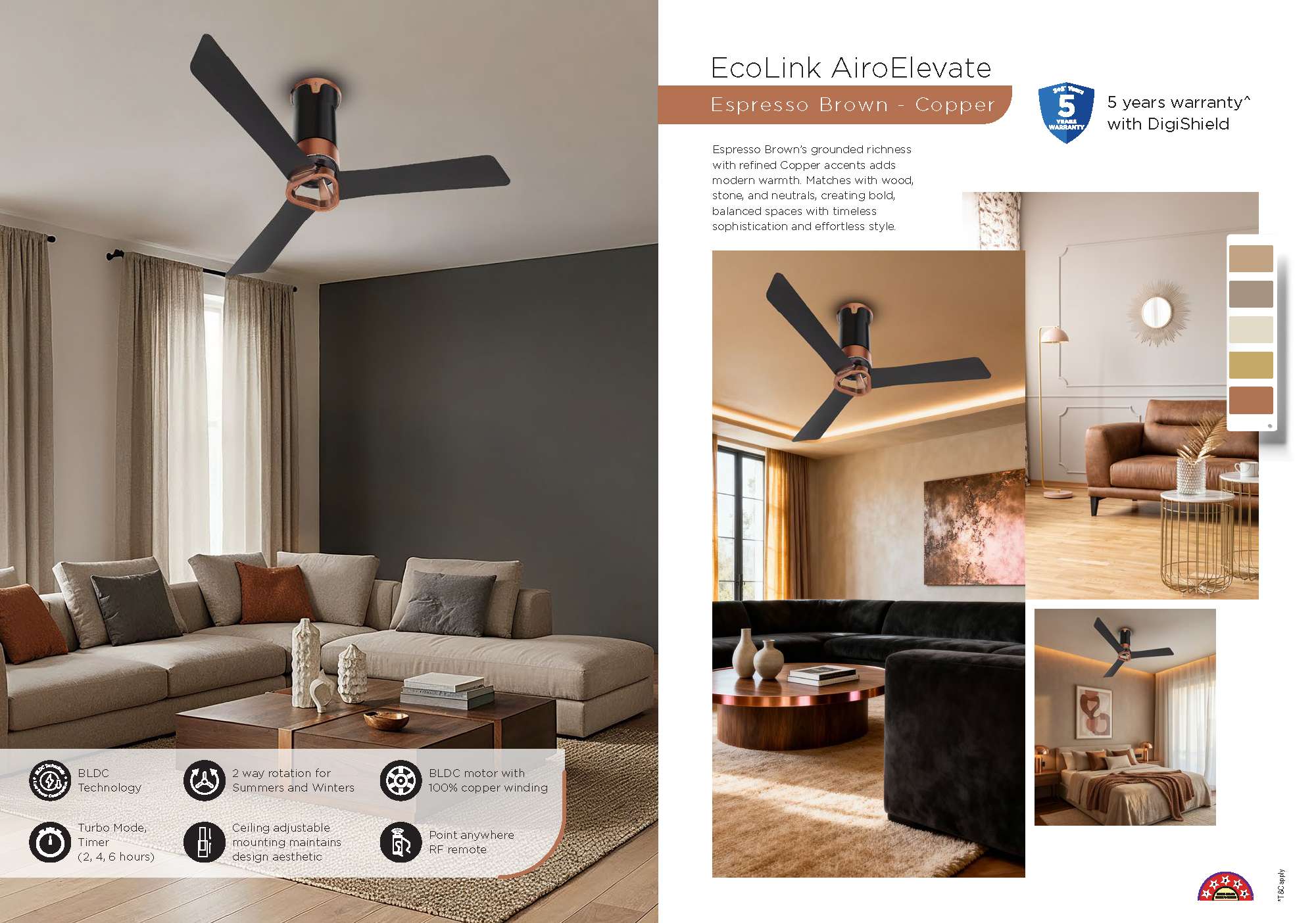 Beyond Lights - Espresso Copper Fan