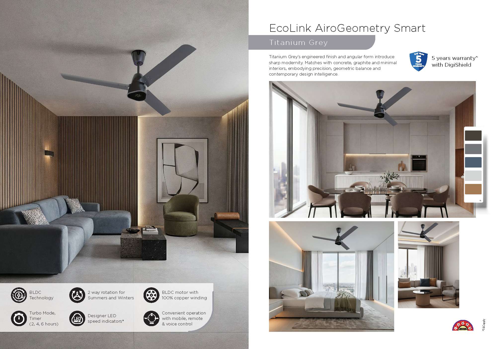 Beyond Lights - Titanium Grey Fan