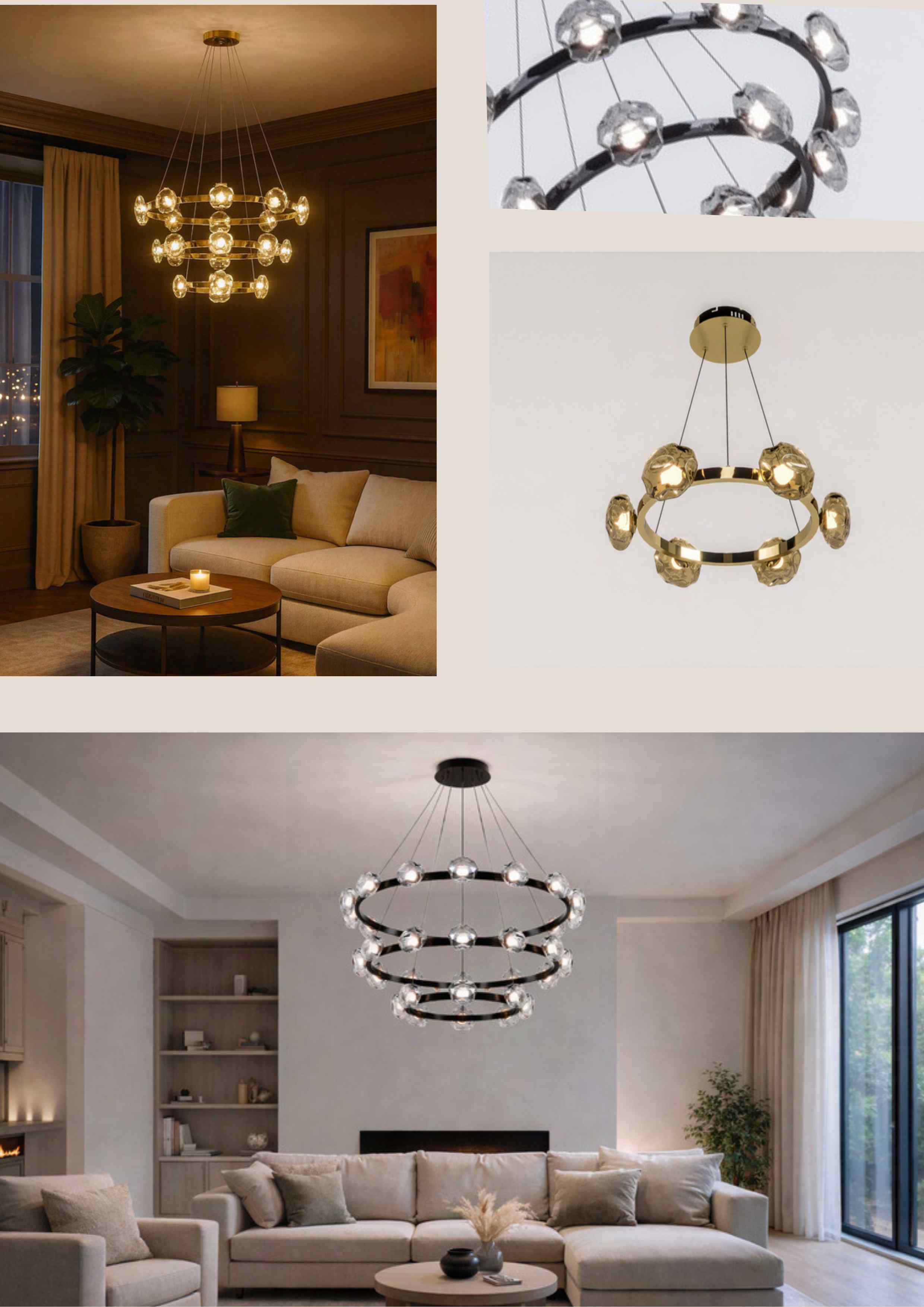 Beyond Lights - Crystal Ring Chandelier