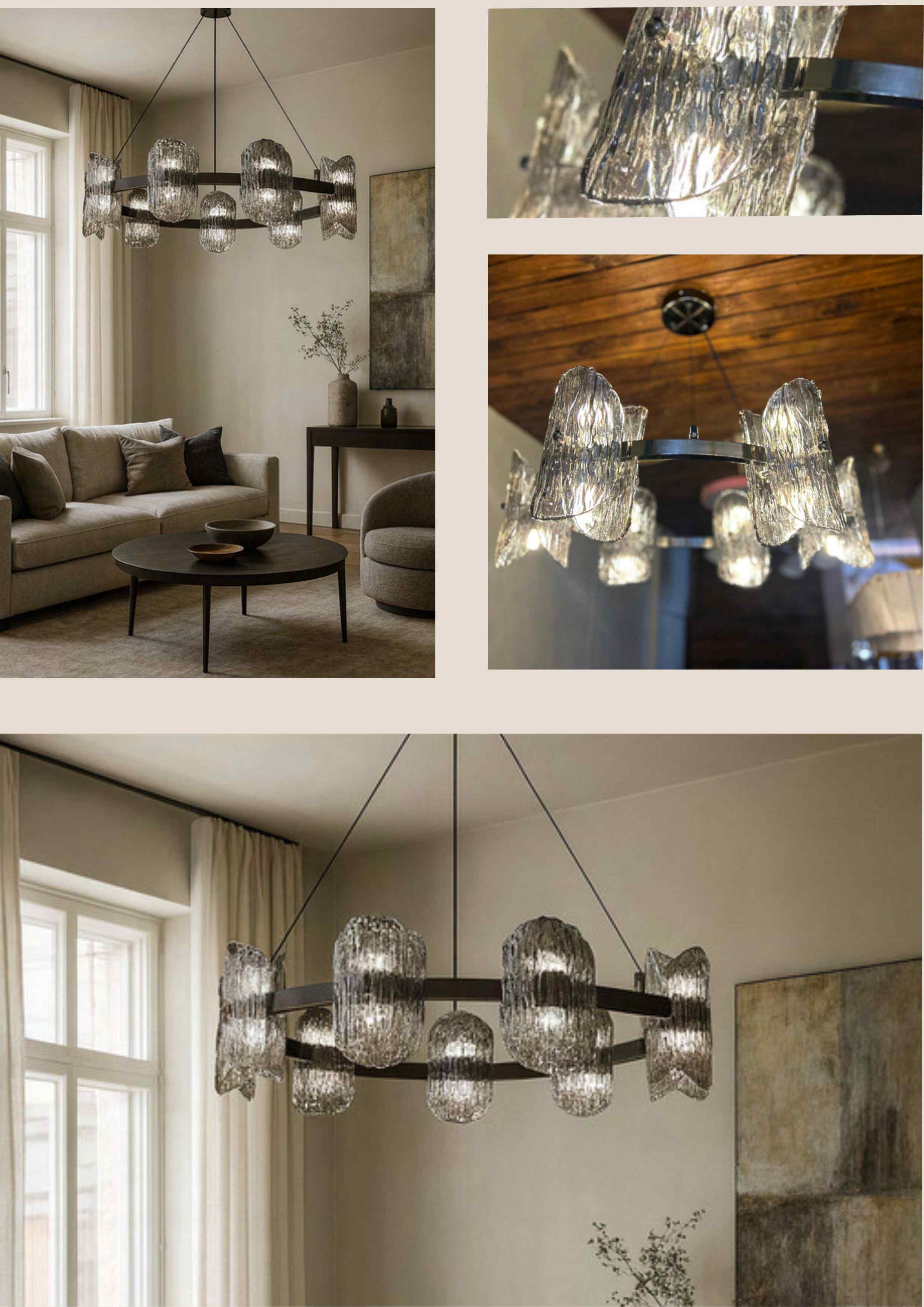 Beyond Lights - Glass Ring Chandelier