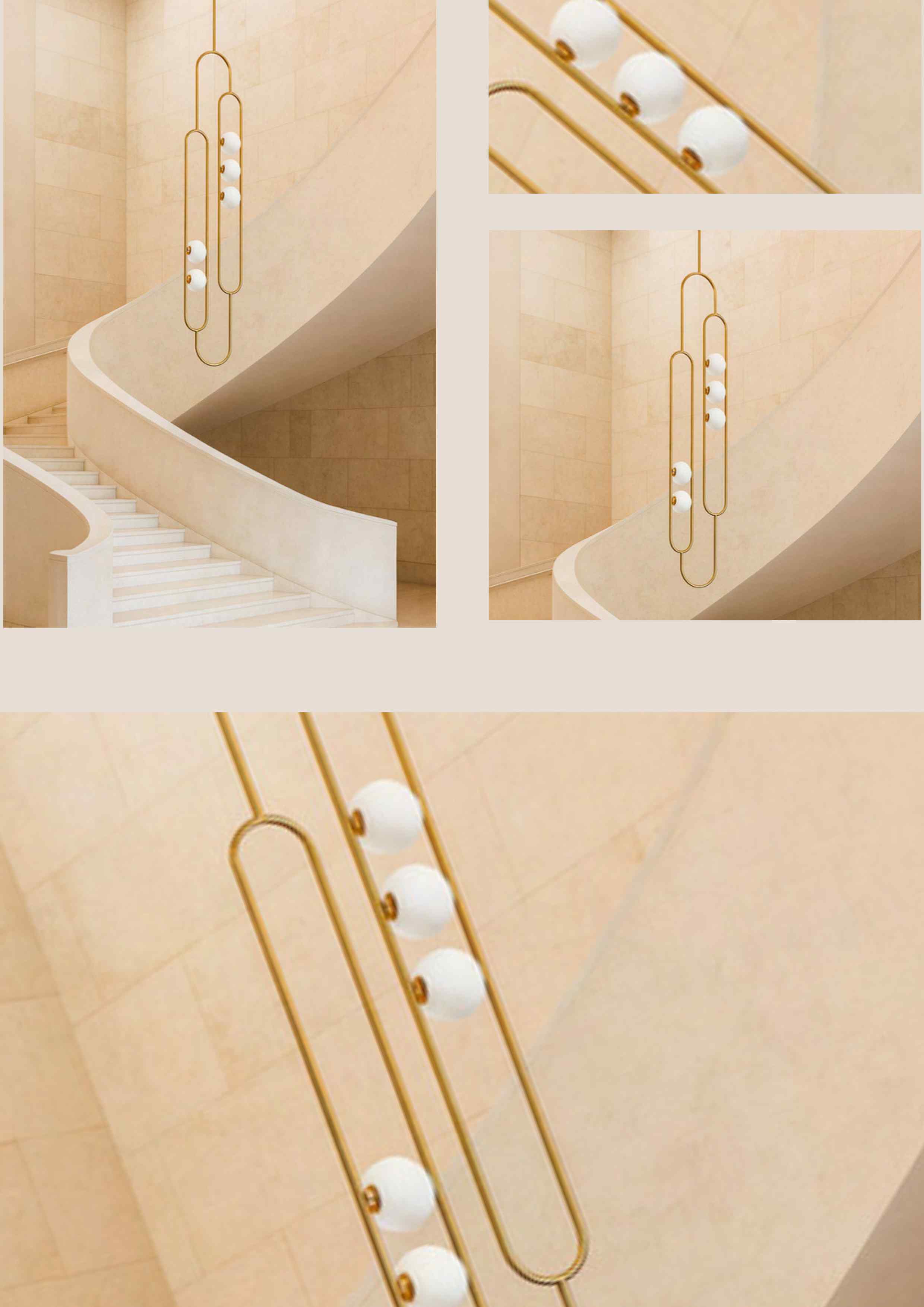 Beyond Lights - Gold Sphere Chandelier