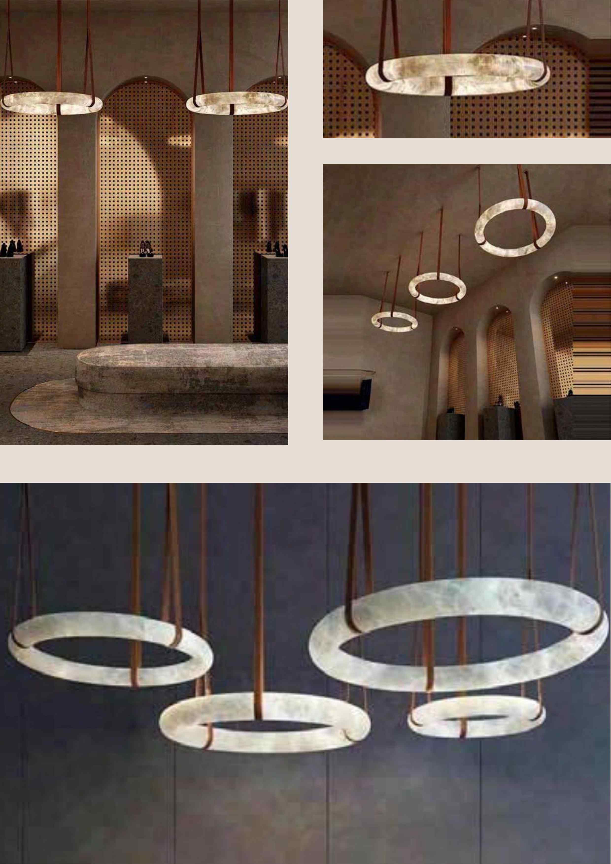 Beyond Lights - Stone Ring Chandelier