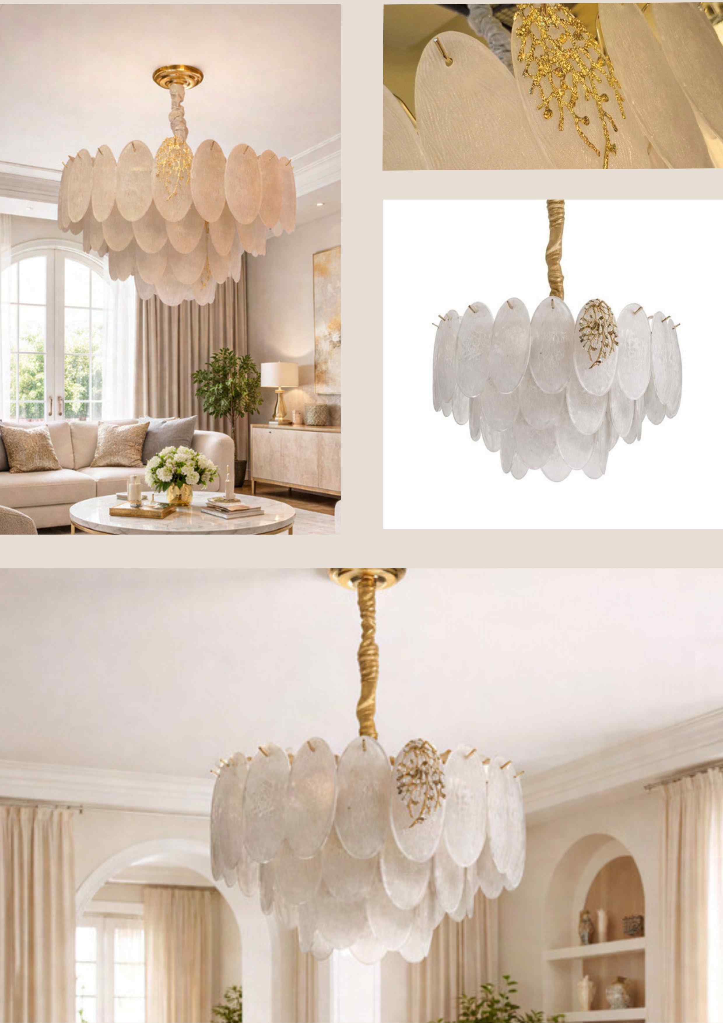 Beyond Lights - Glass Oval Chandelier