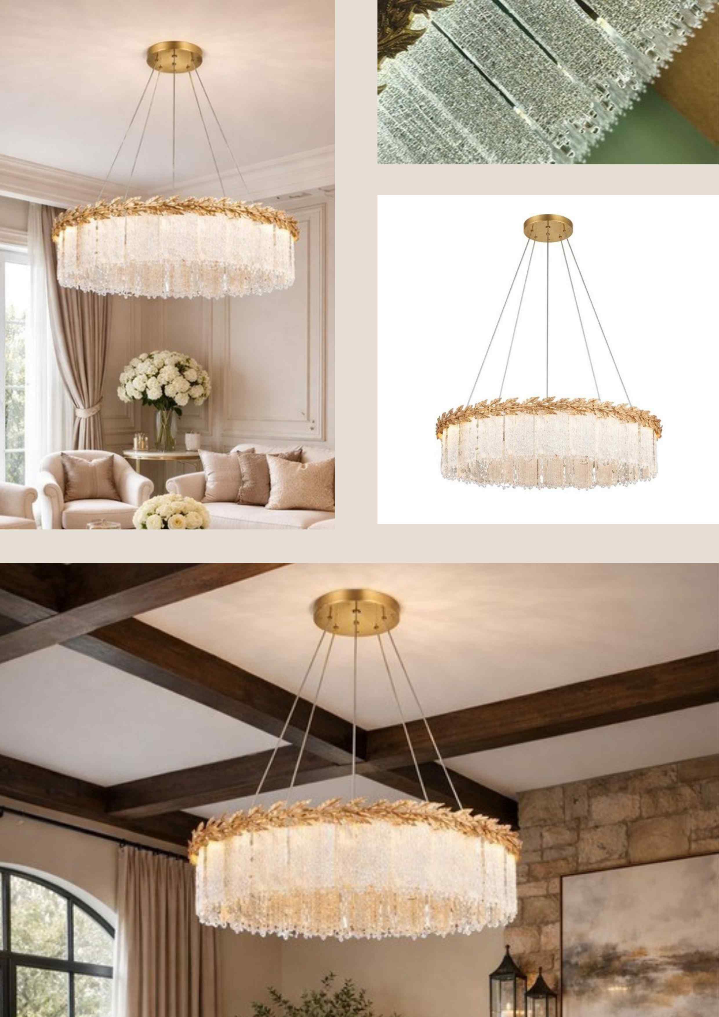 Beyond Lights - Crystal Leaf Chandelier
