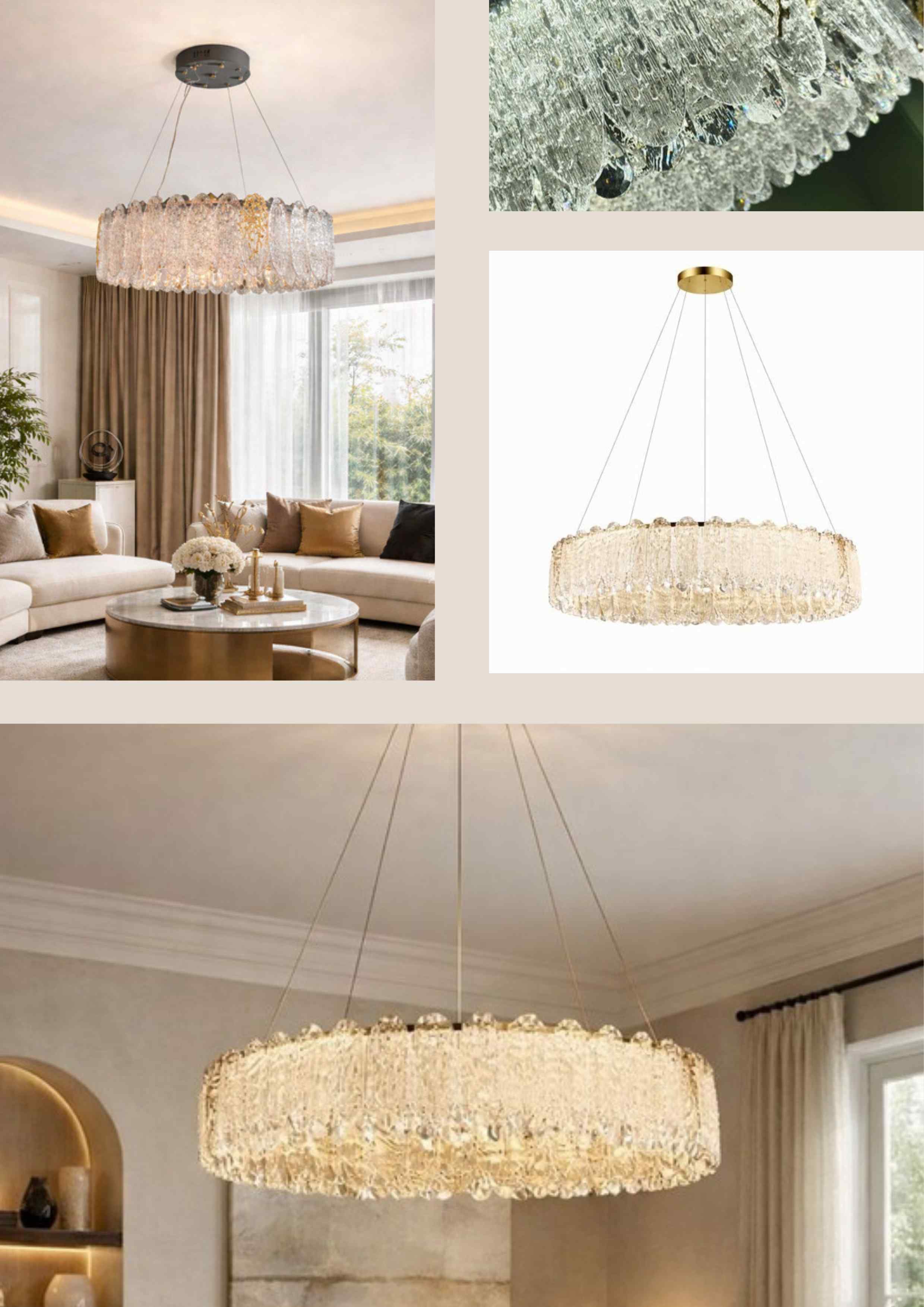 Beyond Lights - Crystal Round Chandelier