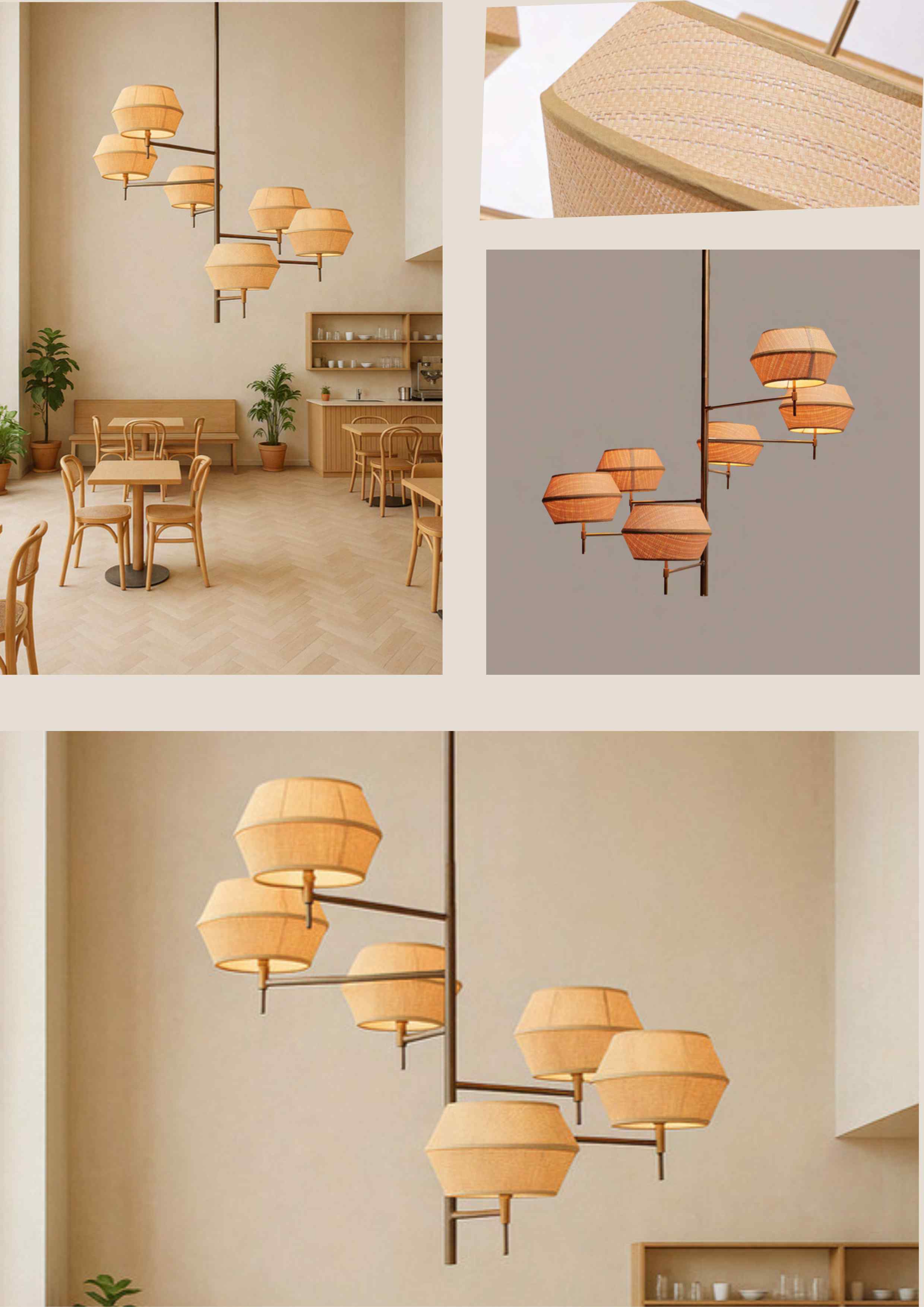 Beyond Lights - Woven Shade Chandelier