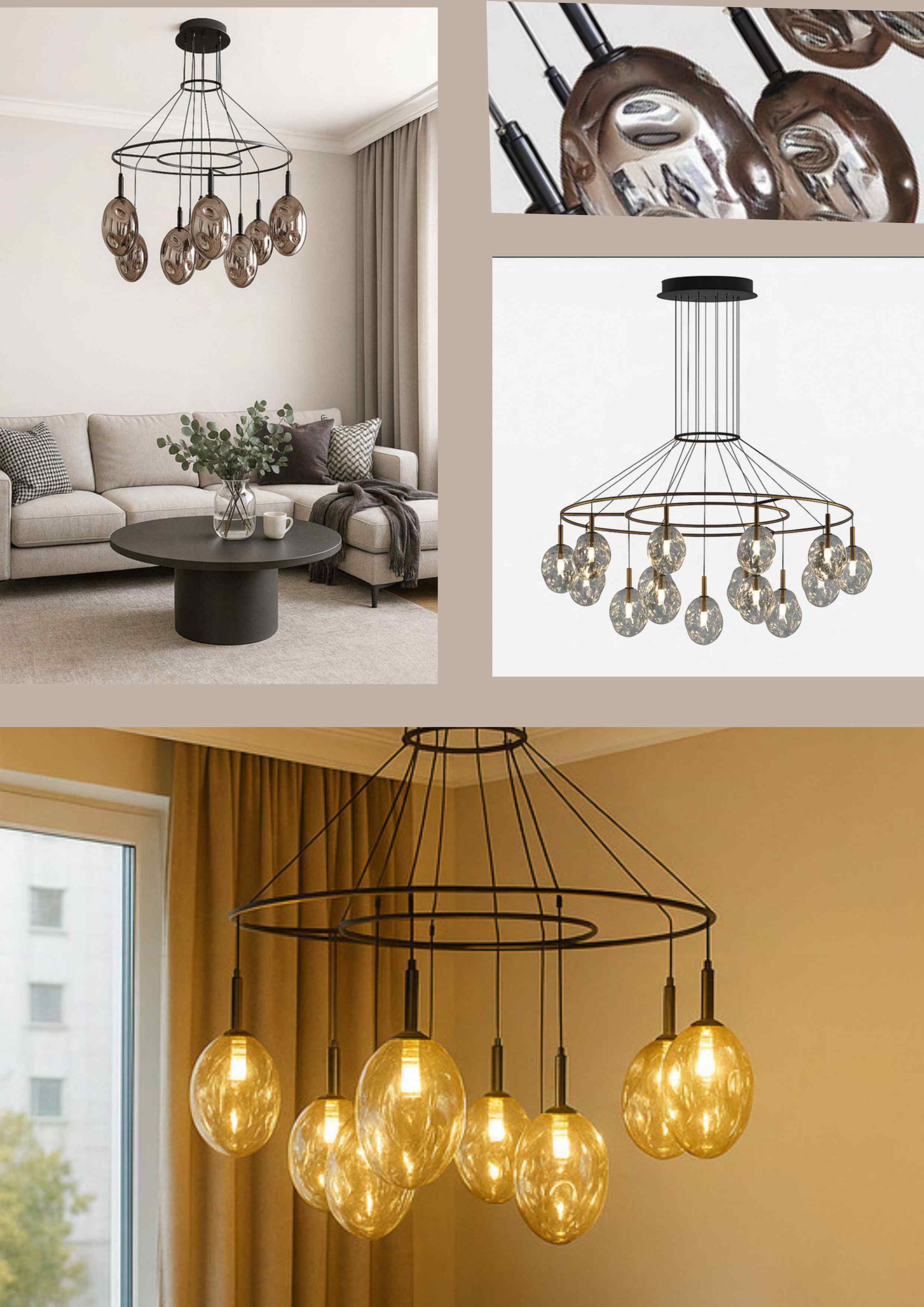 Beyond Lights - Sphere Glass Chandelier