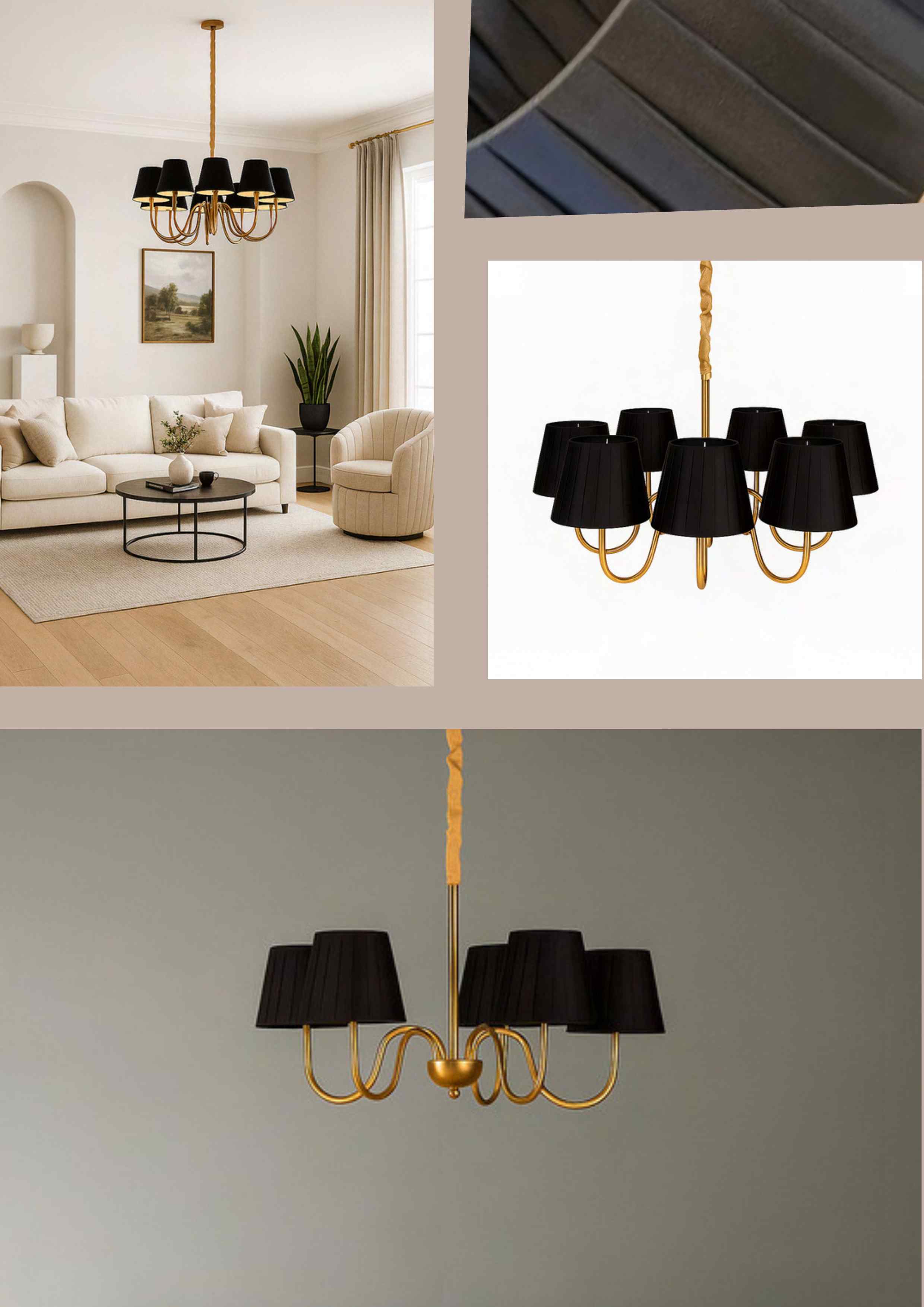 Beyond Lights - Black Shade Chandelier