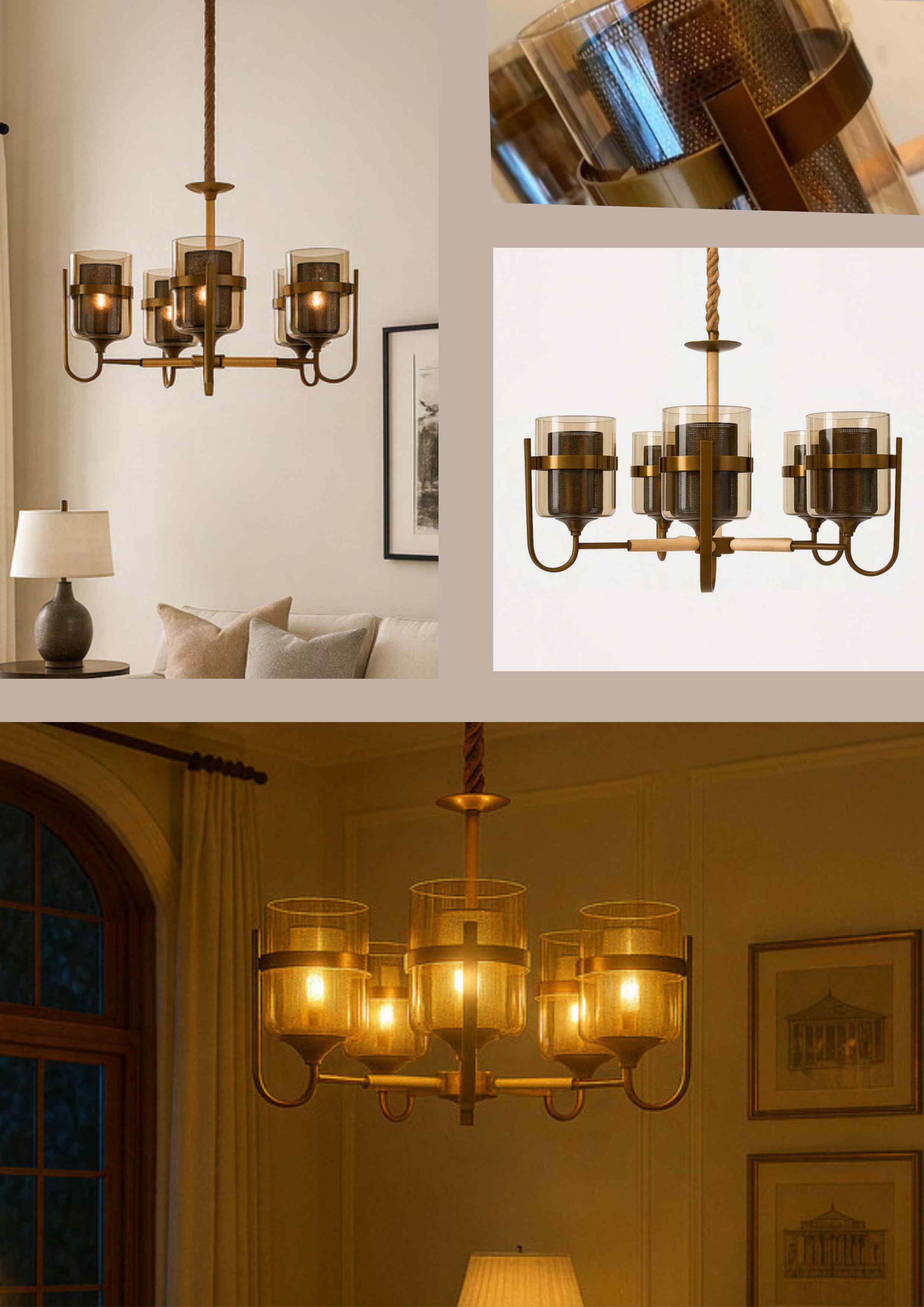 Beyond Lights - Brass Cage Chandelier