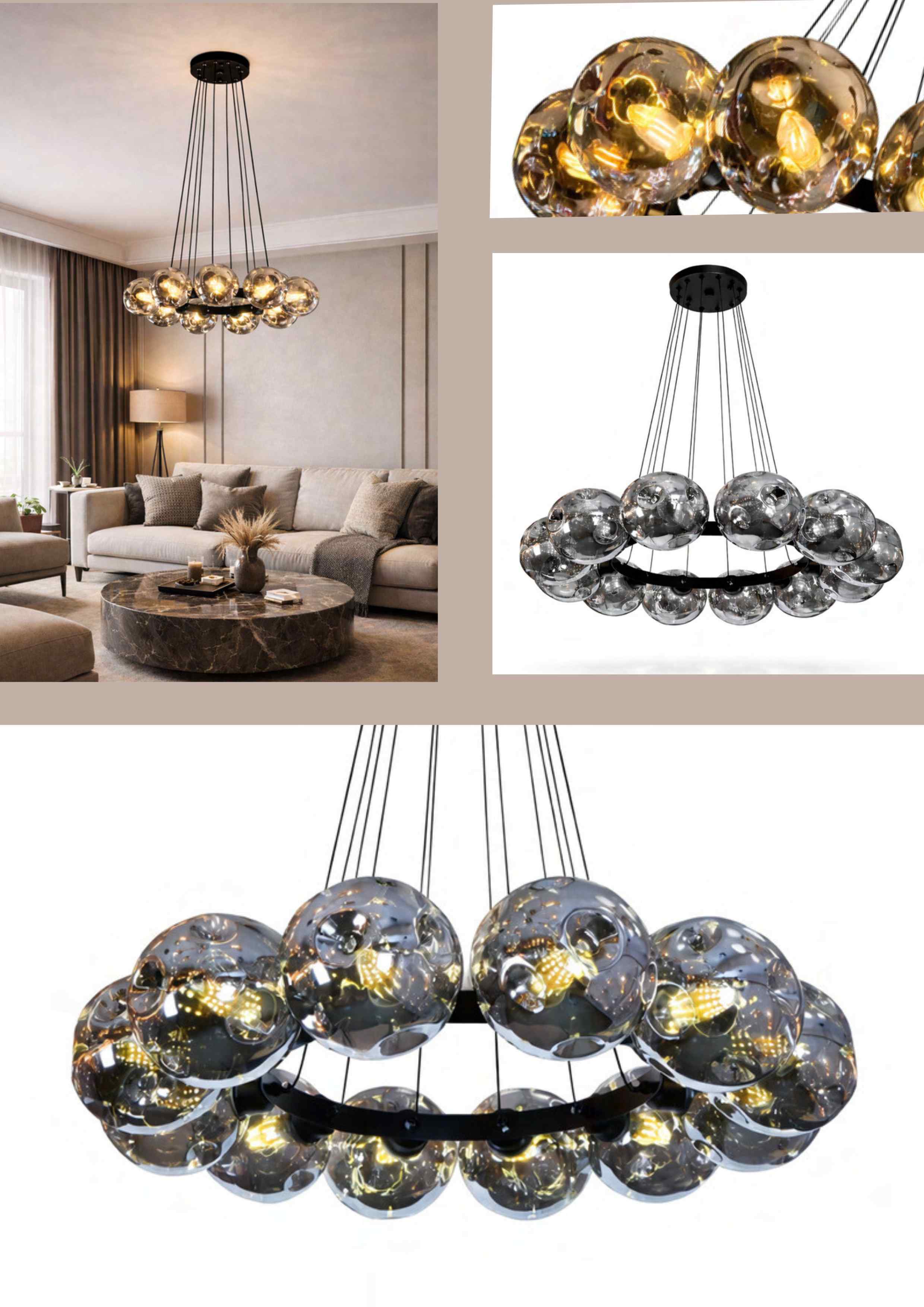 Beyond Lights - Sphere Chandelier Light