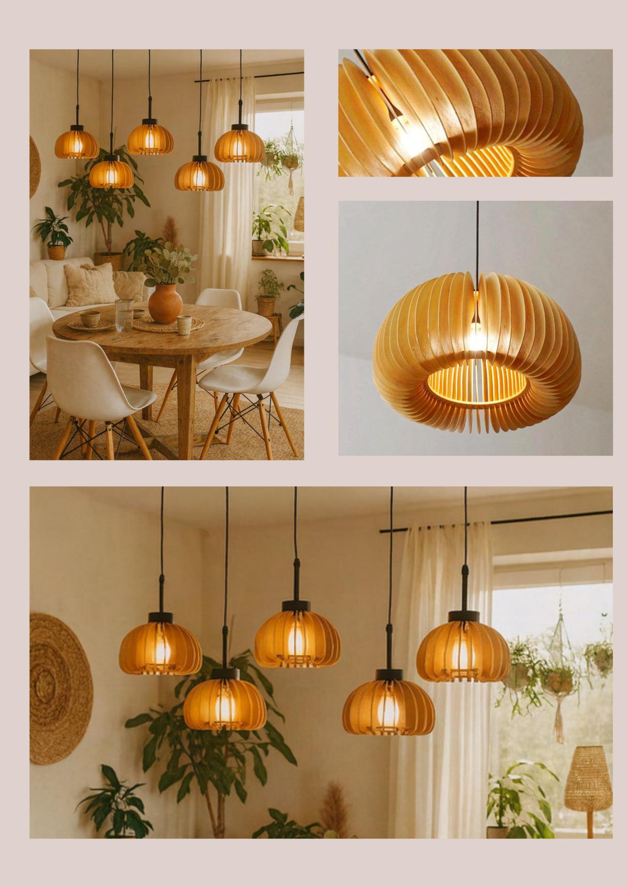 Beyond Lights - Wooden Pendant Lamp