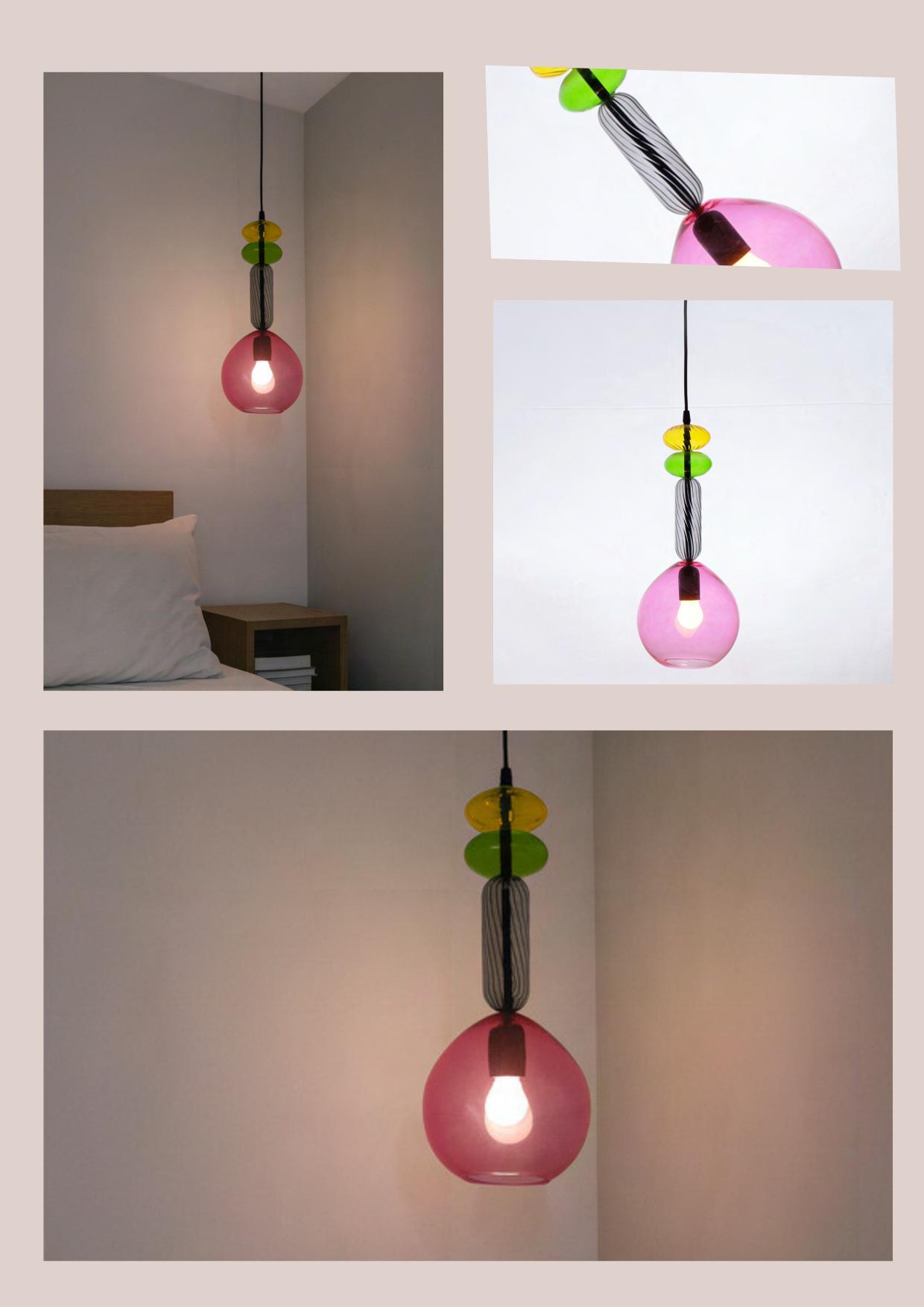 Beyond Lights - Pink Glass Pendant