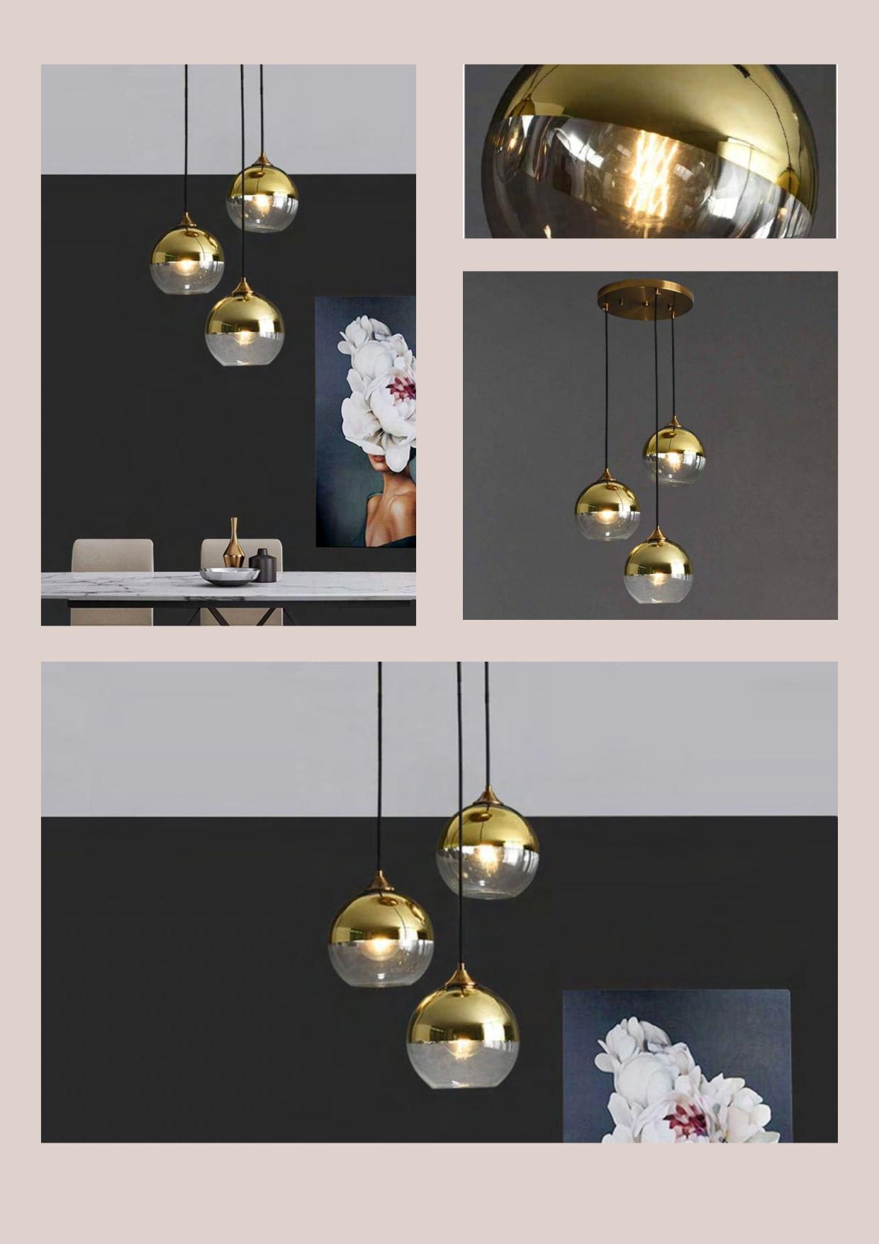 Beyond Lights - Gold Pendant Light