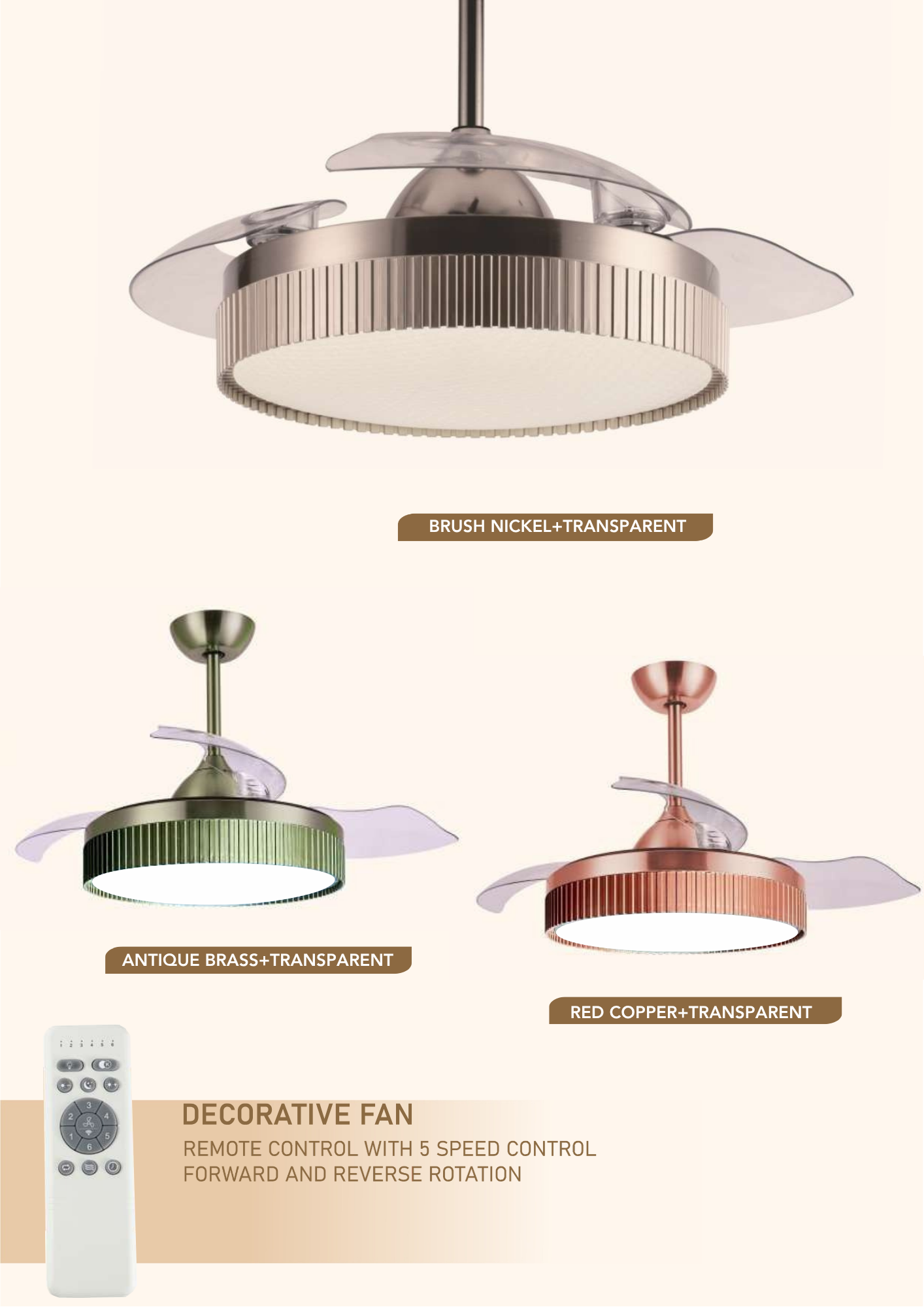 Beyond Lights - Retractable Blade Fan