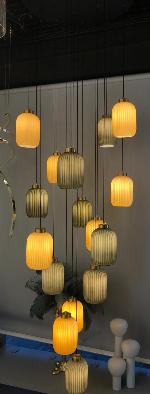 Beyond Lights - Ribbed Glass Pendant