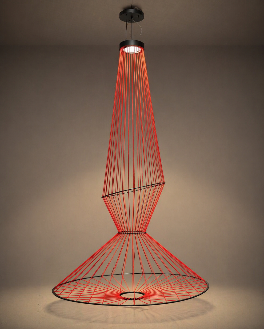 Beyond Lights - Red String Chandelier