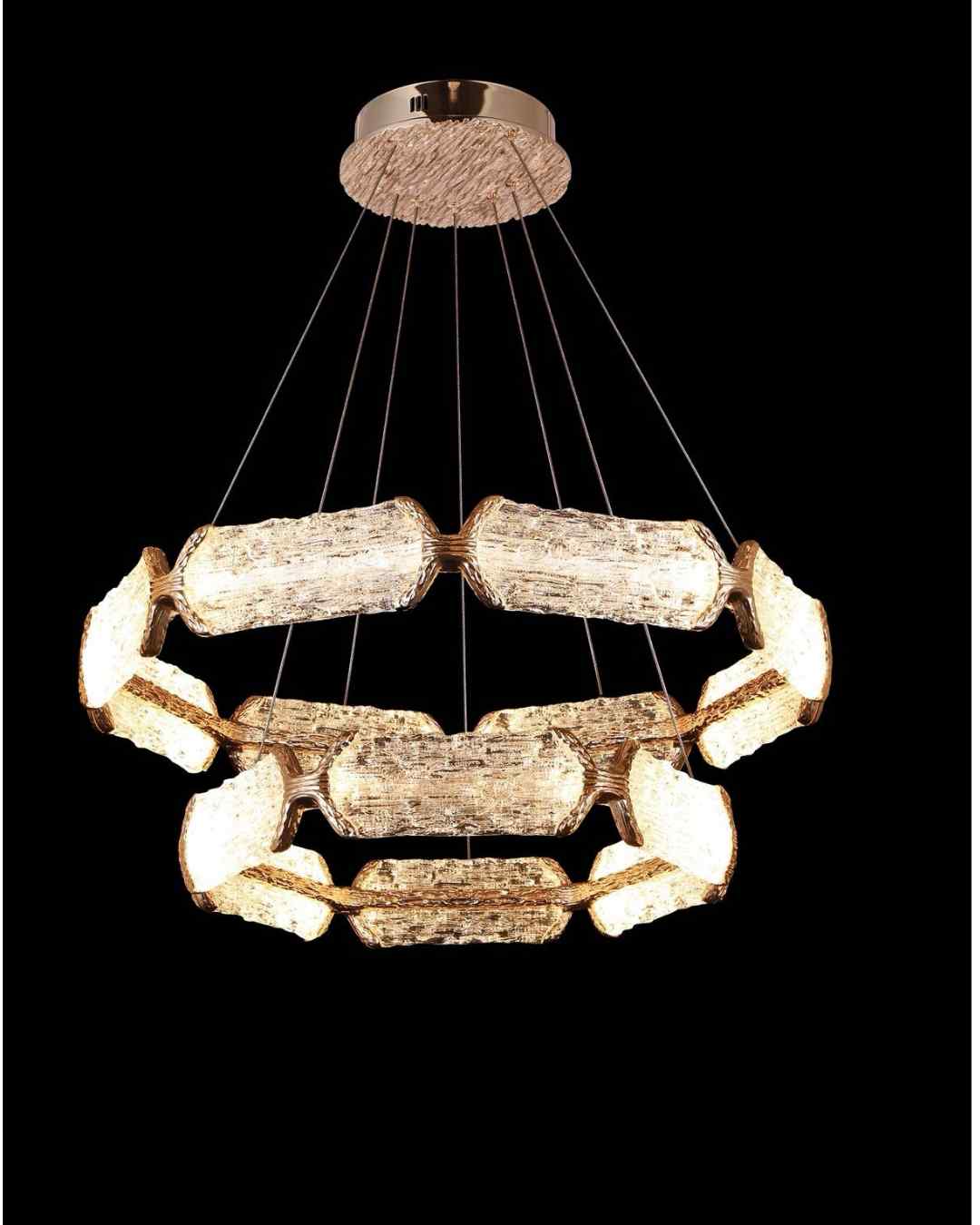 Beyond Lights - Textured Ring Chandelier