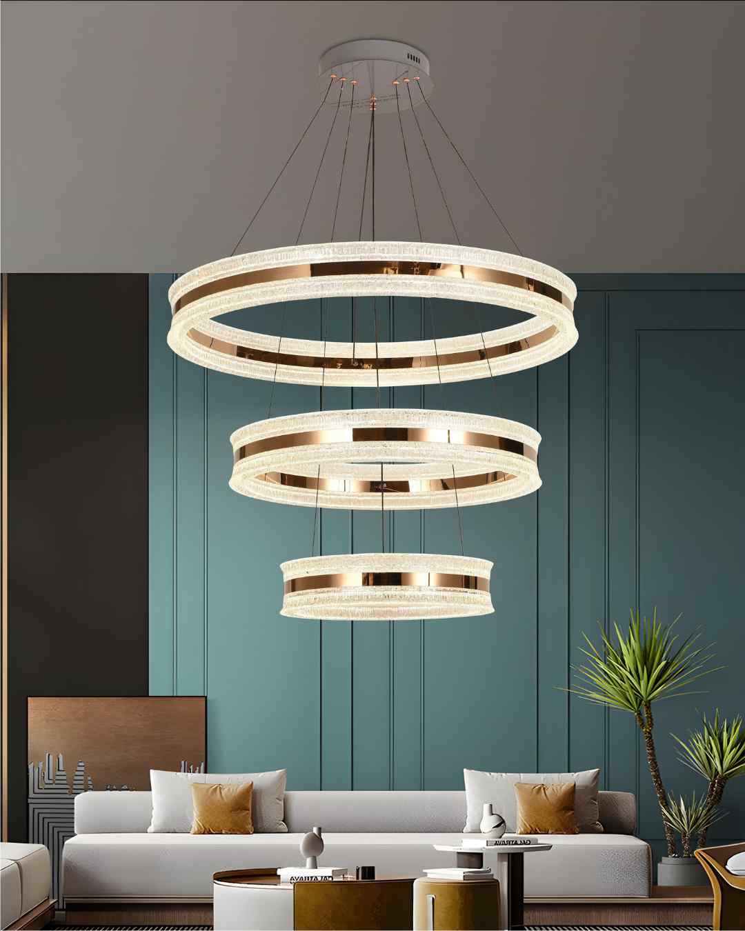 Beyond Lights - Crystal Ring Chandelier