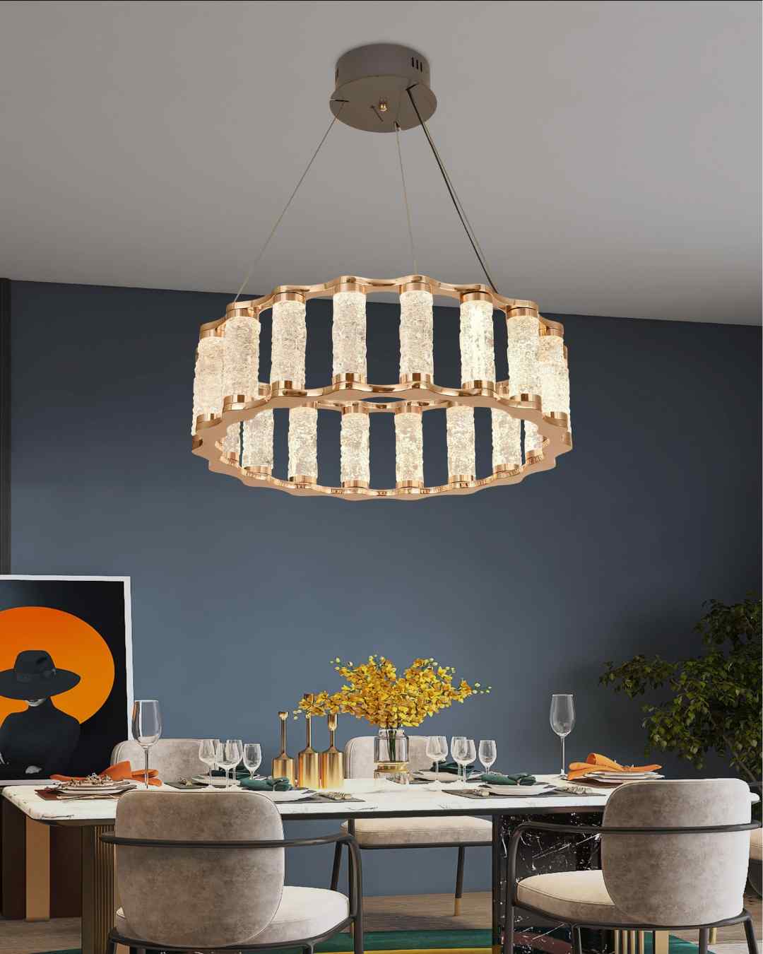 Beyond Lights - Crystal Ring Chandelier