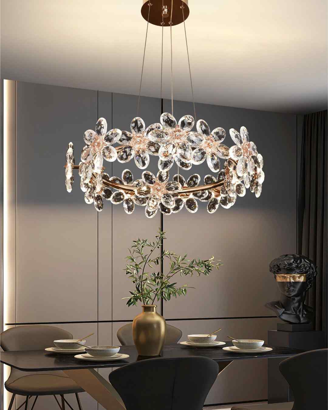 Beyond Lights - Floral Ring Chandelier