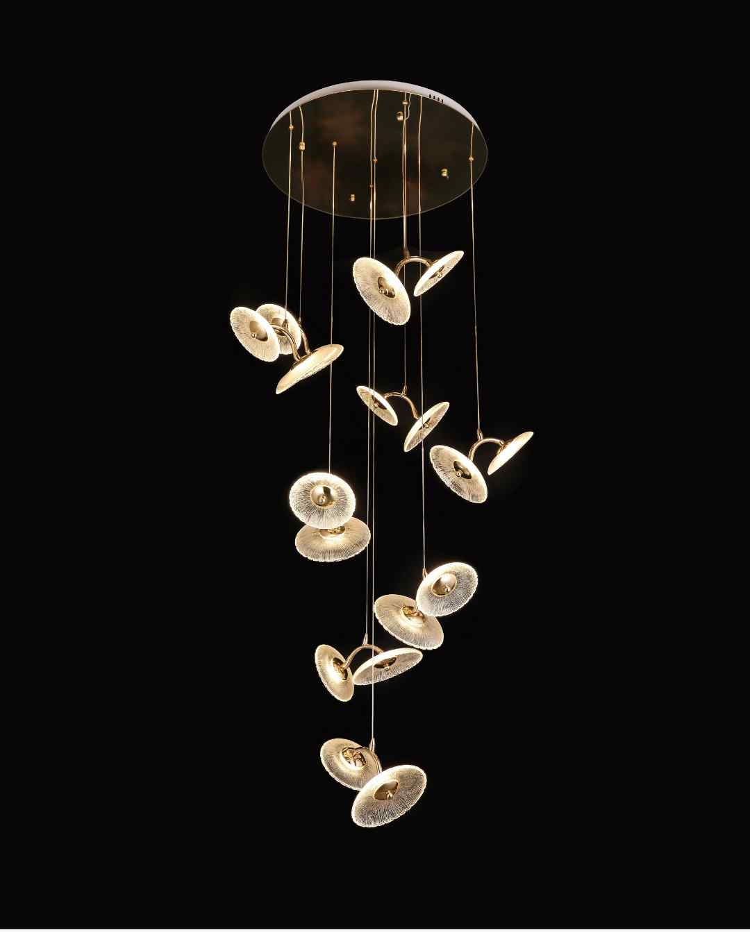 Beyond Lights - Glass Disc Chandelier