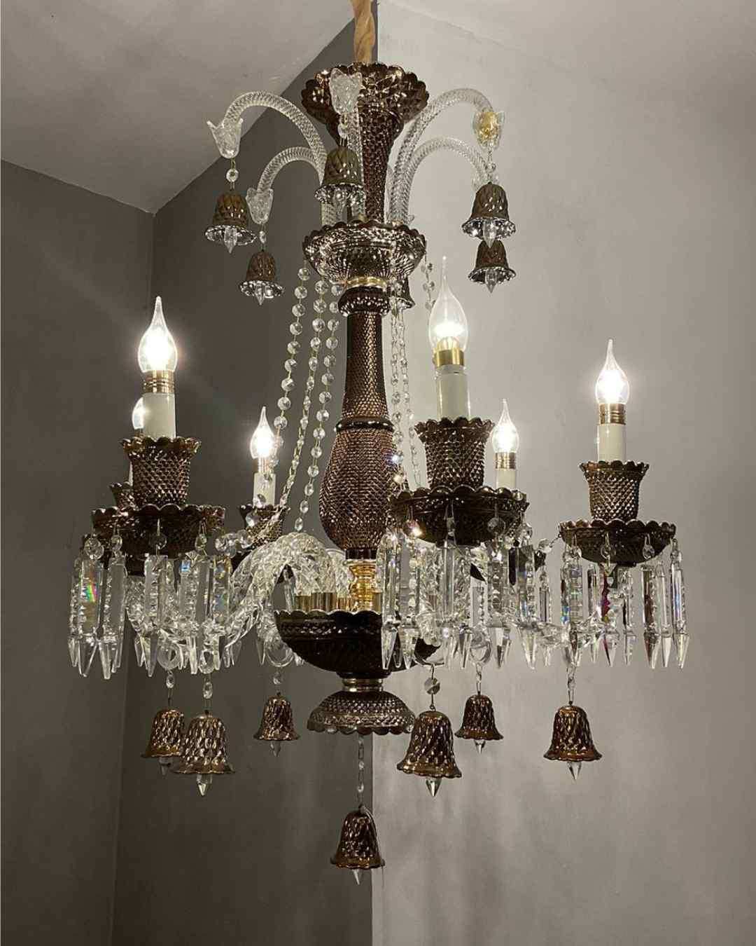 Beyond Lights - Bronze Bell Chandelier