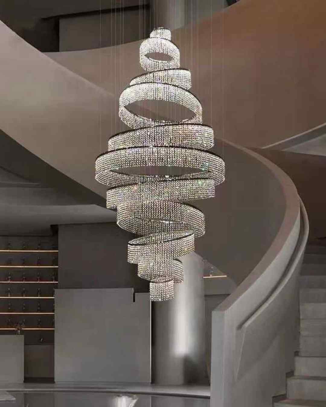Beyond Lights - Crystal Spiral Chandelier