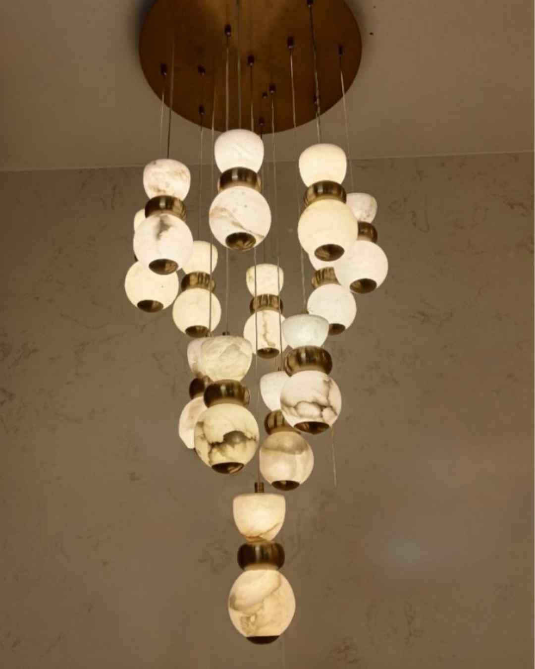 Beyond Lights - Stone Chandelier Light