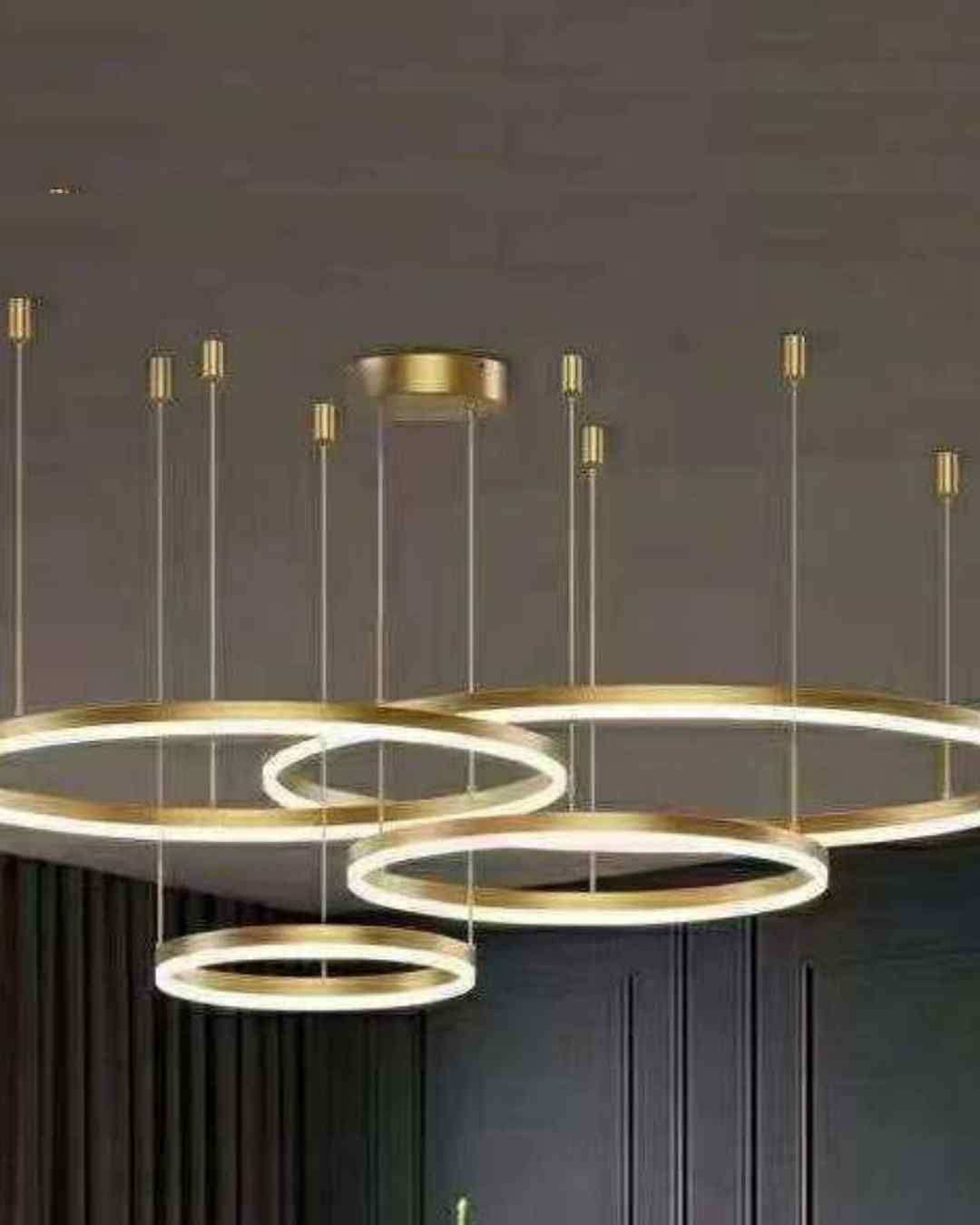 Beyond Lights - Gold Ring Chandelier
