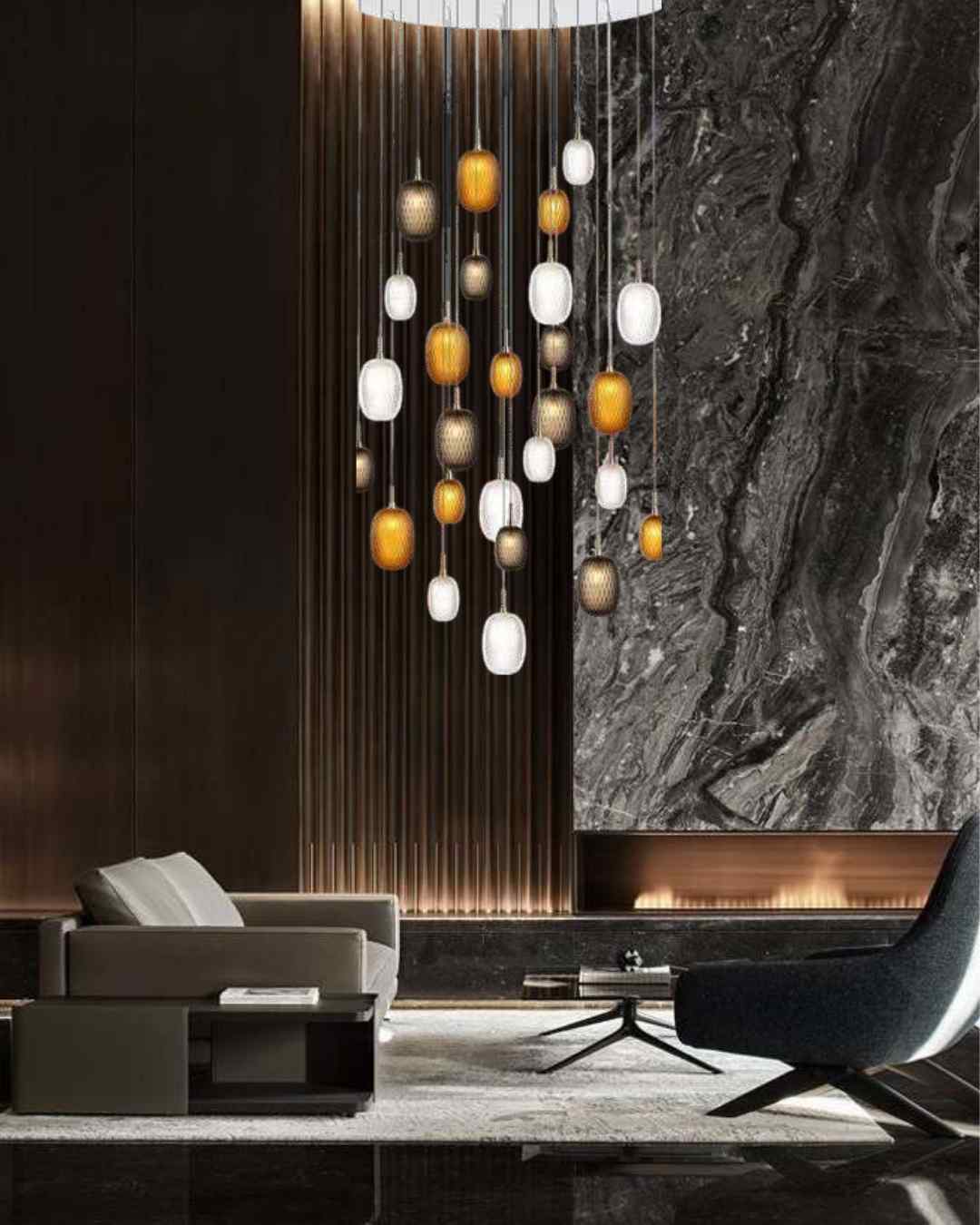 Beyond Lights - Glass Cluster Chandelier